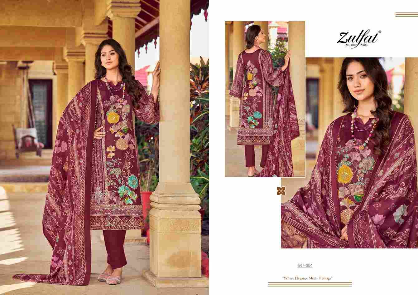 Sangini Vol-6 By Zulfat 647-001 To 647-006 Series Beautiful Festive Suits Stylish Fancy Colorful Casual Wear & Ethnic Wear Pure Jam Cotton Print Dresses At Wholesale Price