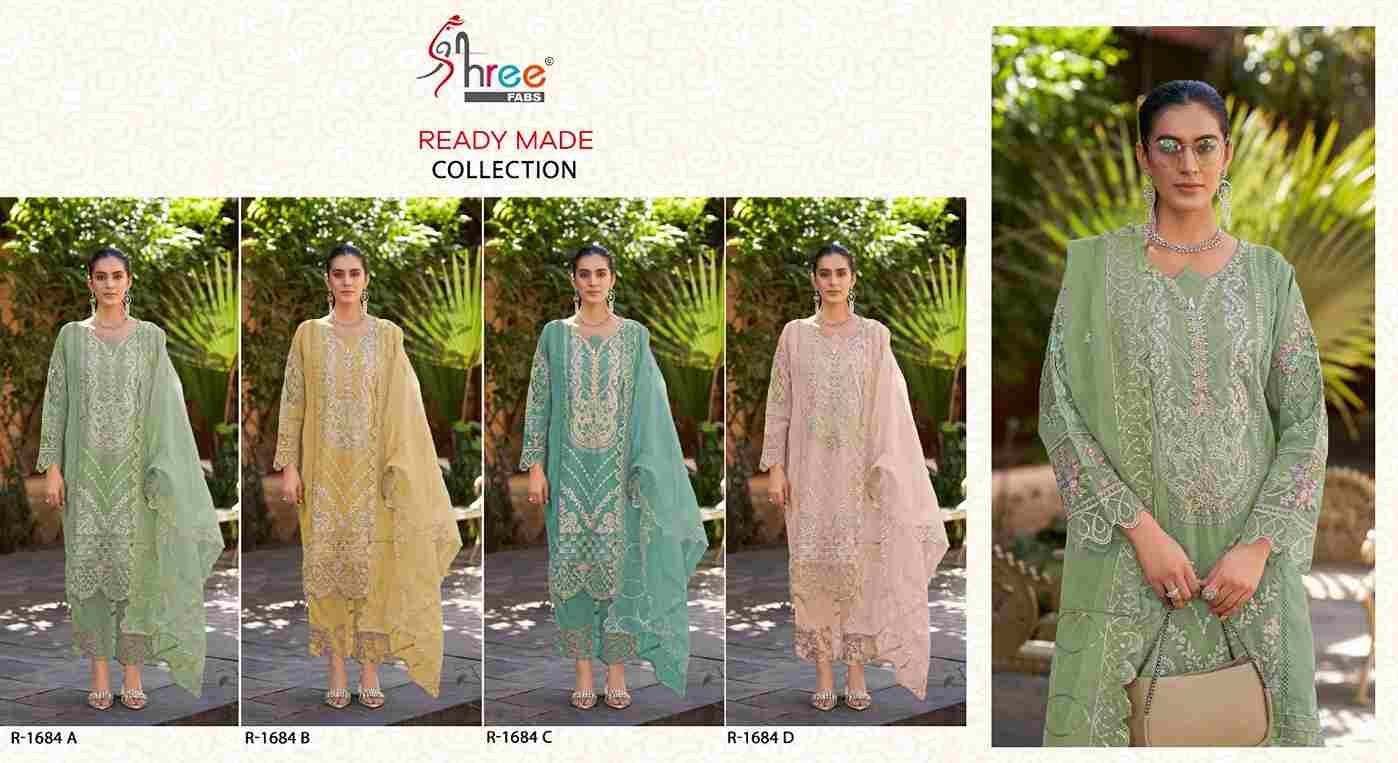 Shree Fabs Hit Design R-1684 Colours By Shree Fabs R-1684-A To R-1684-D Series Designer Pakistani Suits Collection Beautiful Stylish Fancy Colorful Party Wear & Occasional Wear Viscose Simmer Dresses At Wholesale Price