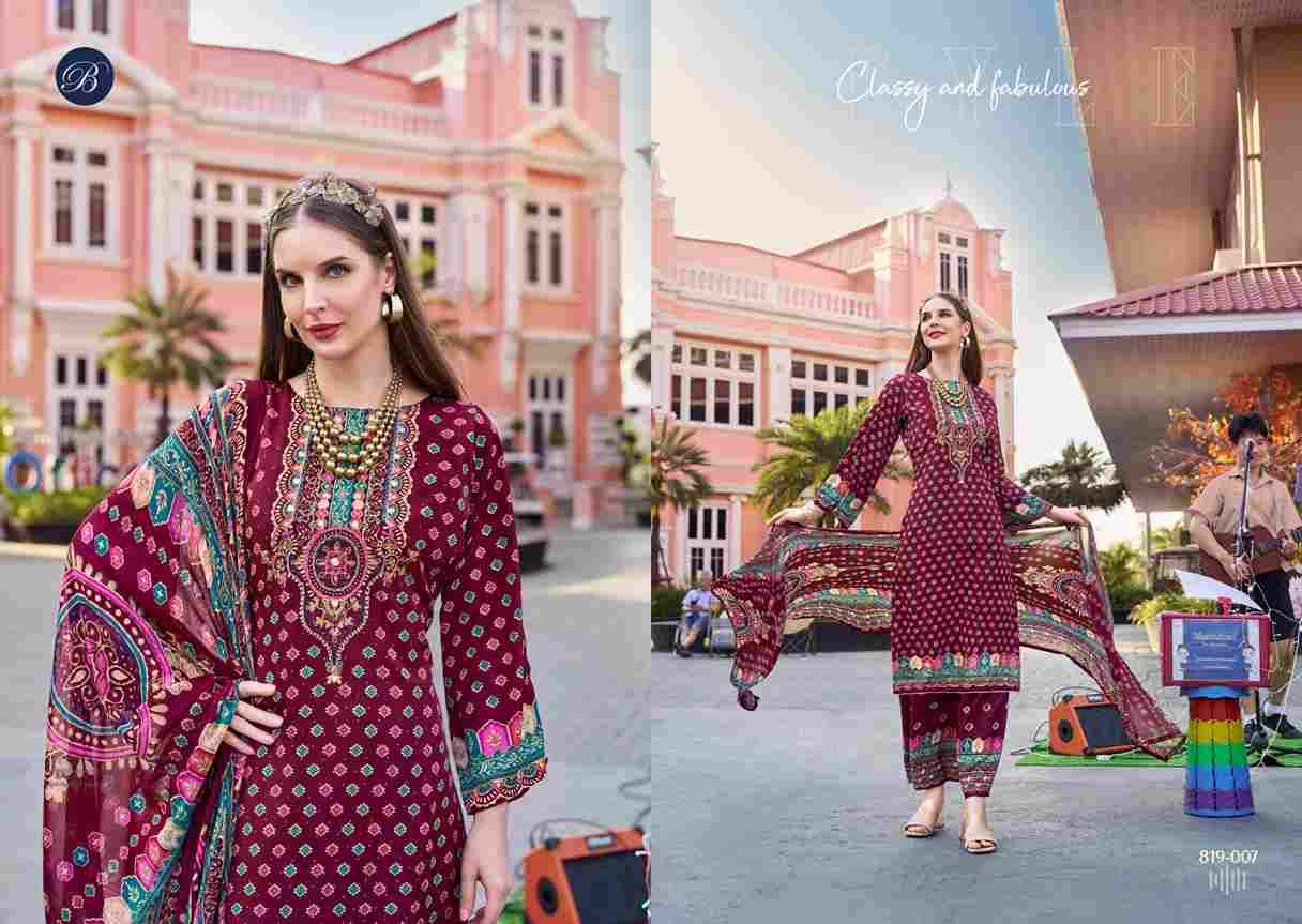 Marhaba By Belliza 819-001 To 819-008 Series Beautiful Festive Suits Stylish Fancy Colorful Casual Wear & Ethnic Wear Pure Crepe Print Dresses At Wholesale Price