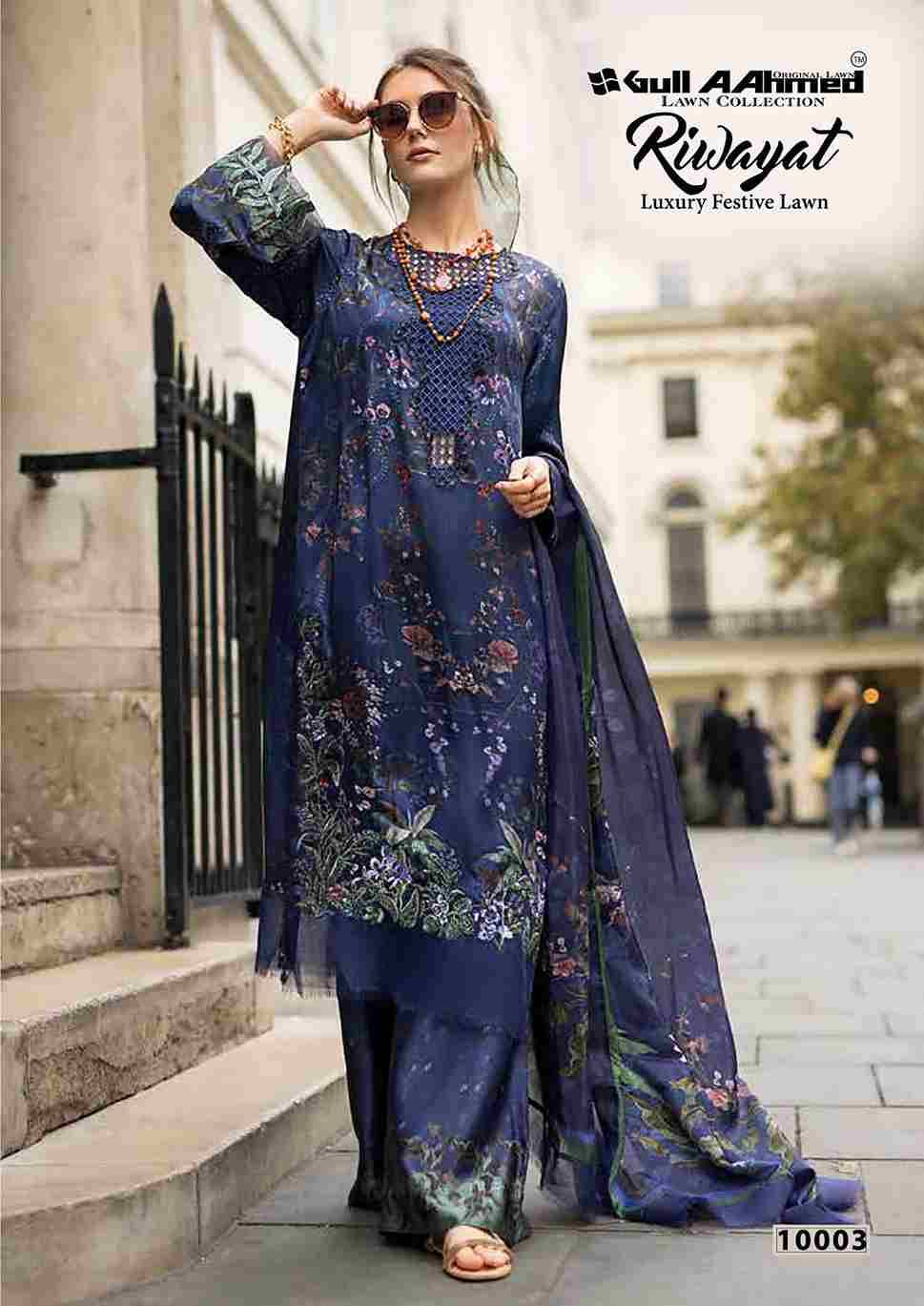 Riwayat Vol-10 By Gull Aahmed 10001 To 10006 Series Beautiful Festive Suits Stylish Fancy Colorful Casual Wear & Ethnic Wear Pure Lawn Embroidered Dresses At Wholesale Price