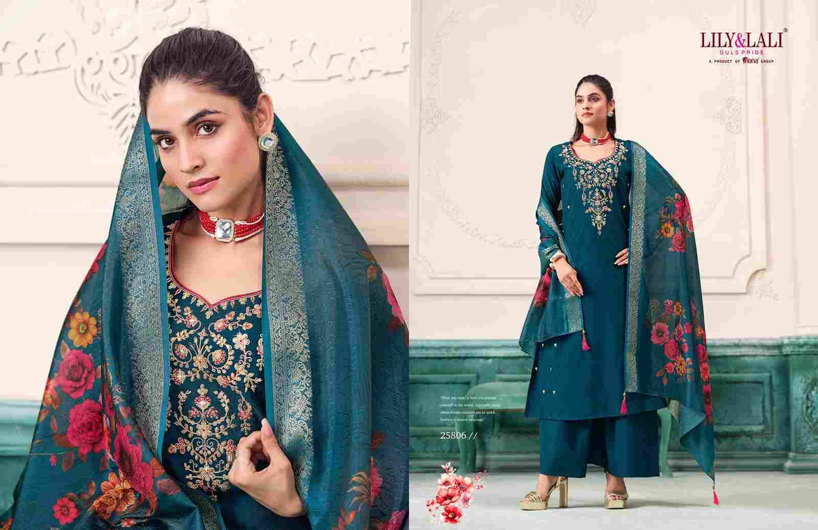 Nargis By Lily And Lali 25801 To 25806 Series Beautiful Festive Suits Colorful Stylish Fancy Casual Wear & Ethnic Wear Roman Cotton Dresses At Wholesale Price