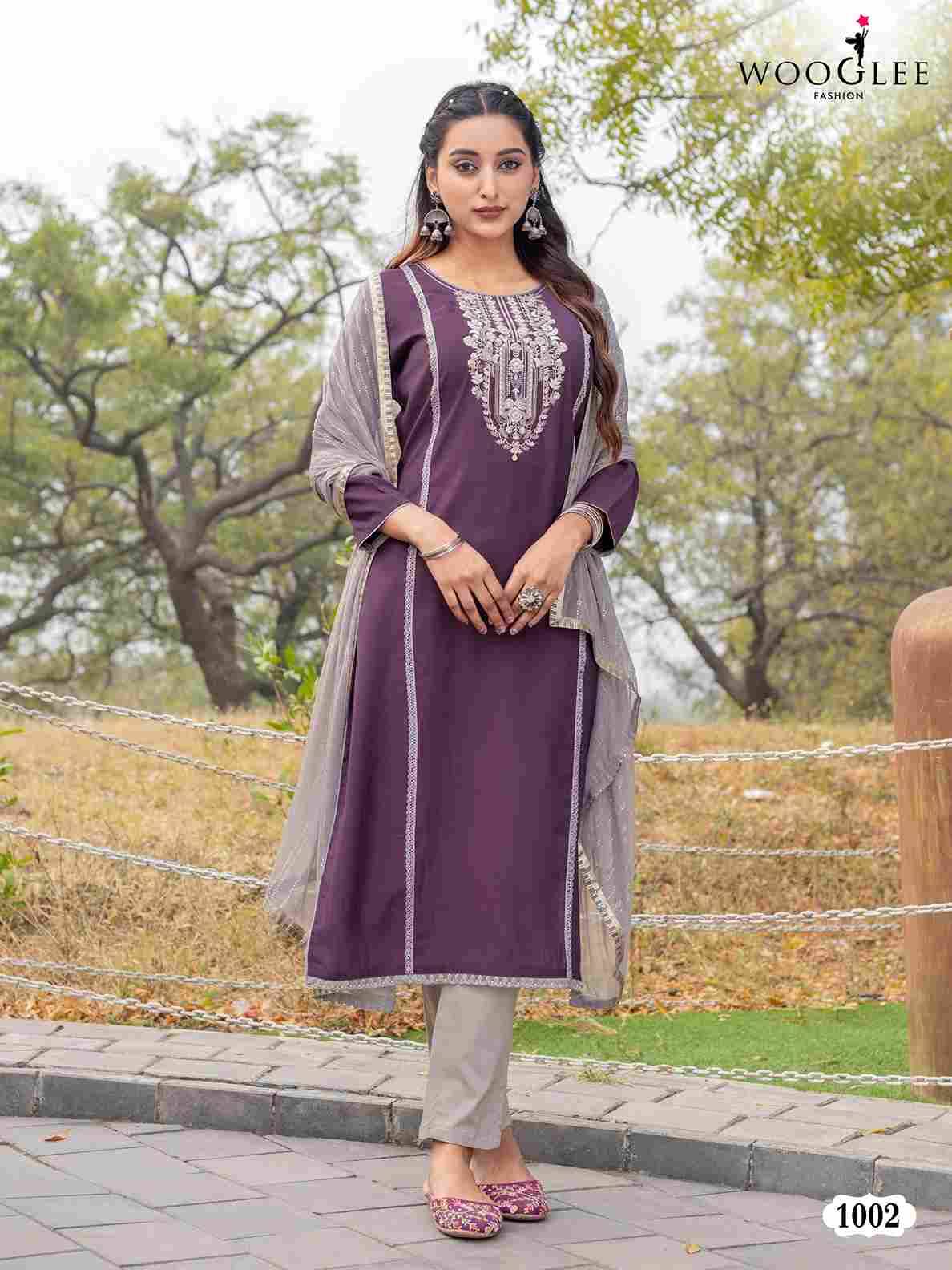 Moksha By Wooglee 1001 To 1005 Series Designer Festive Suits Collection Beautiful Stylish Fancy Colorful Party Wear & Occasional Wear Pure Viscose Silk Dresses At Wholesale Price