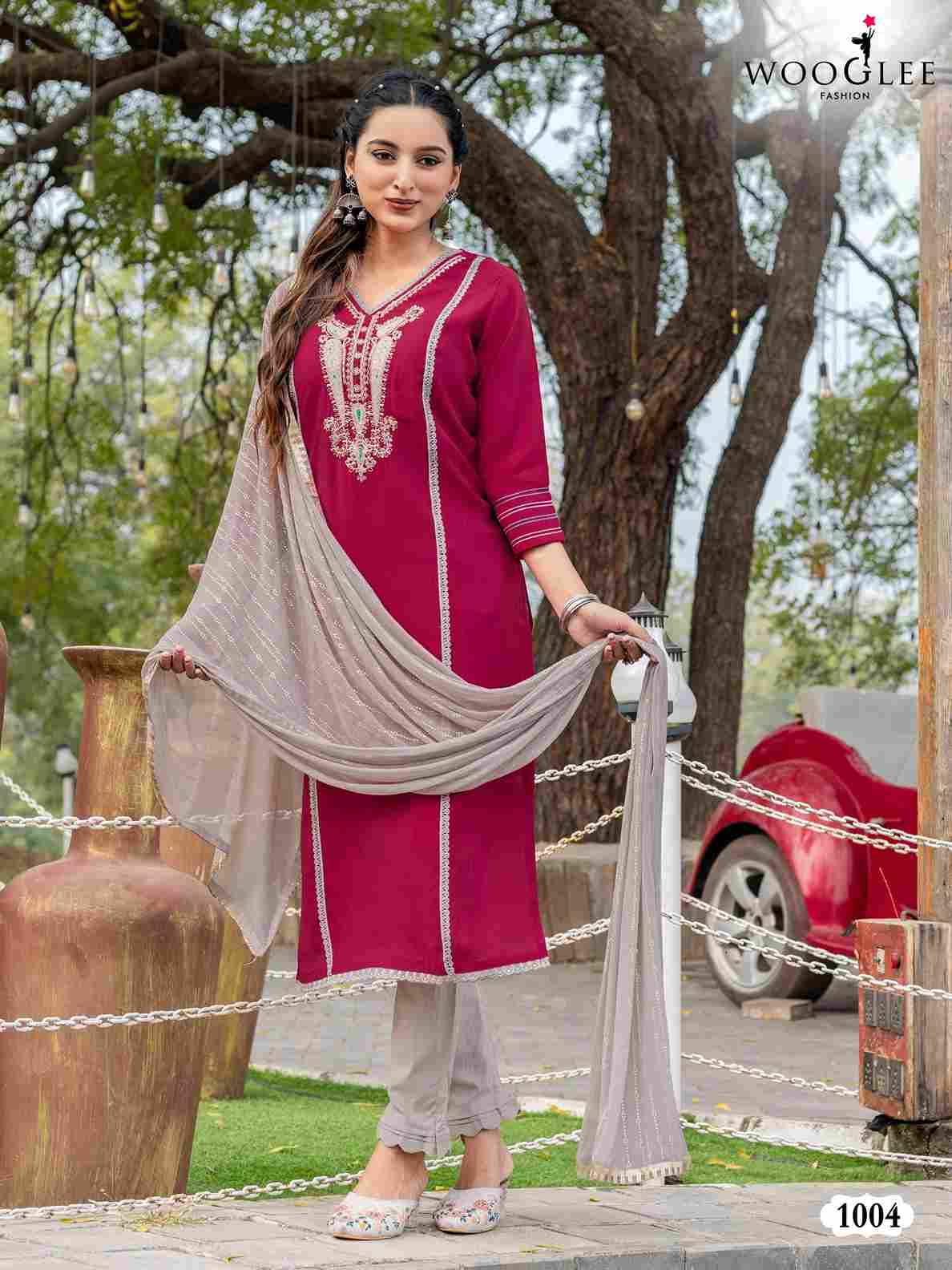 Moksha By Wooglee 1001 To 1005 Series Designer Festive Suits Collection Beautiful Stylish Fancy Colorful Party Wear & Occasional Wear Pure Viscose Silk Dresses At Wholesale Price