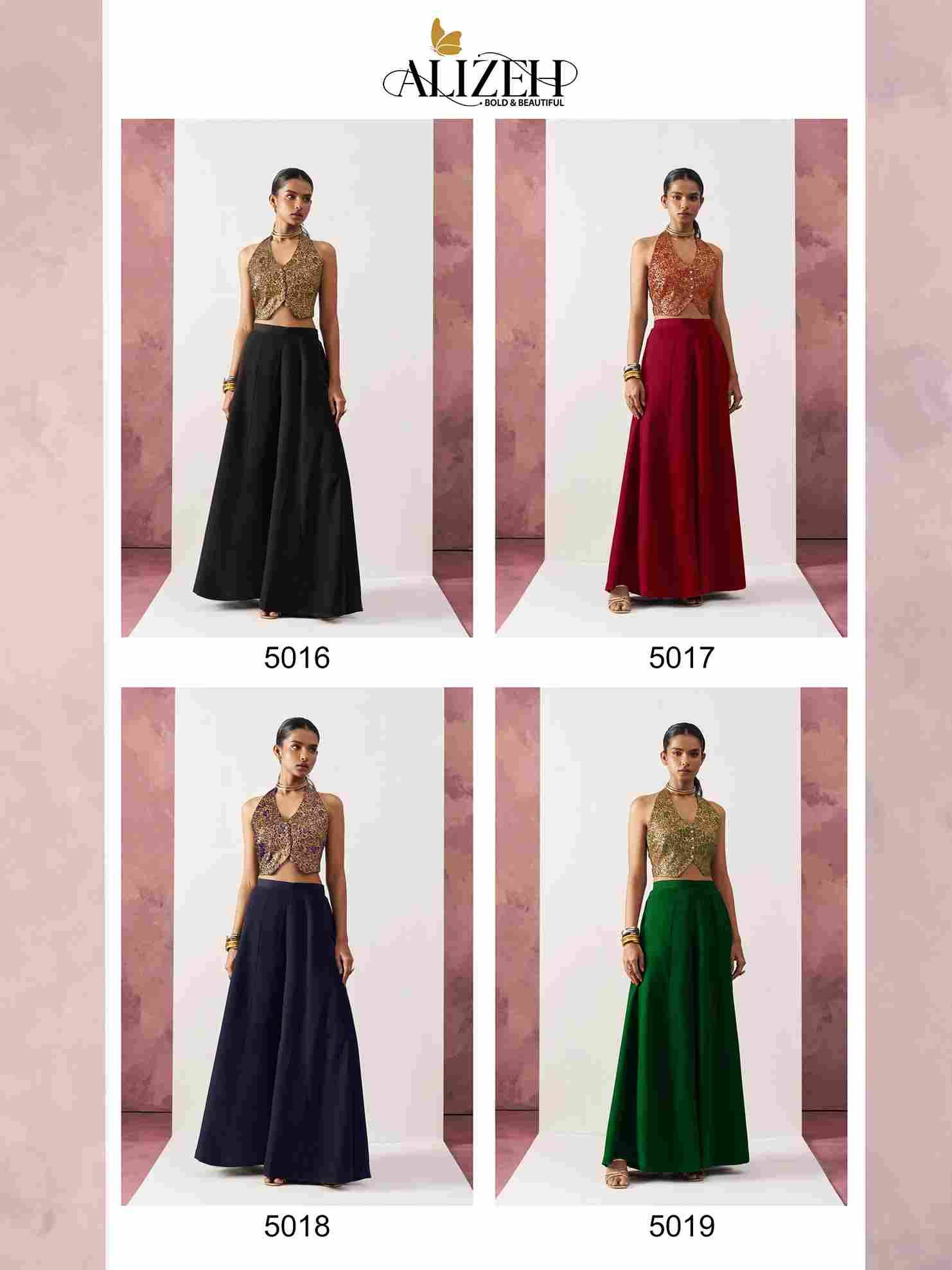 Starlet By Alizeh 5016 To 5019 Series Designer Stylish Fancy Colorful Beautiful Party Wear & Ethnic Wear Collection Jacquard Tops With Skirt At Wholesale Price