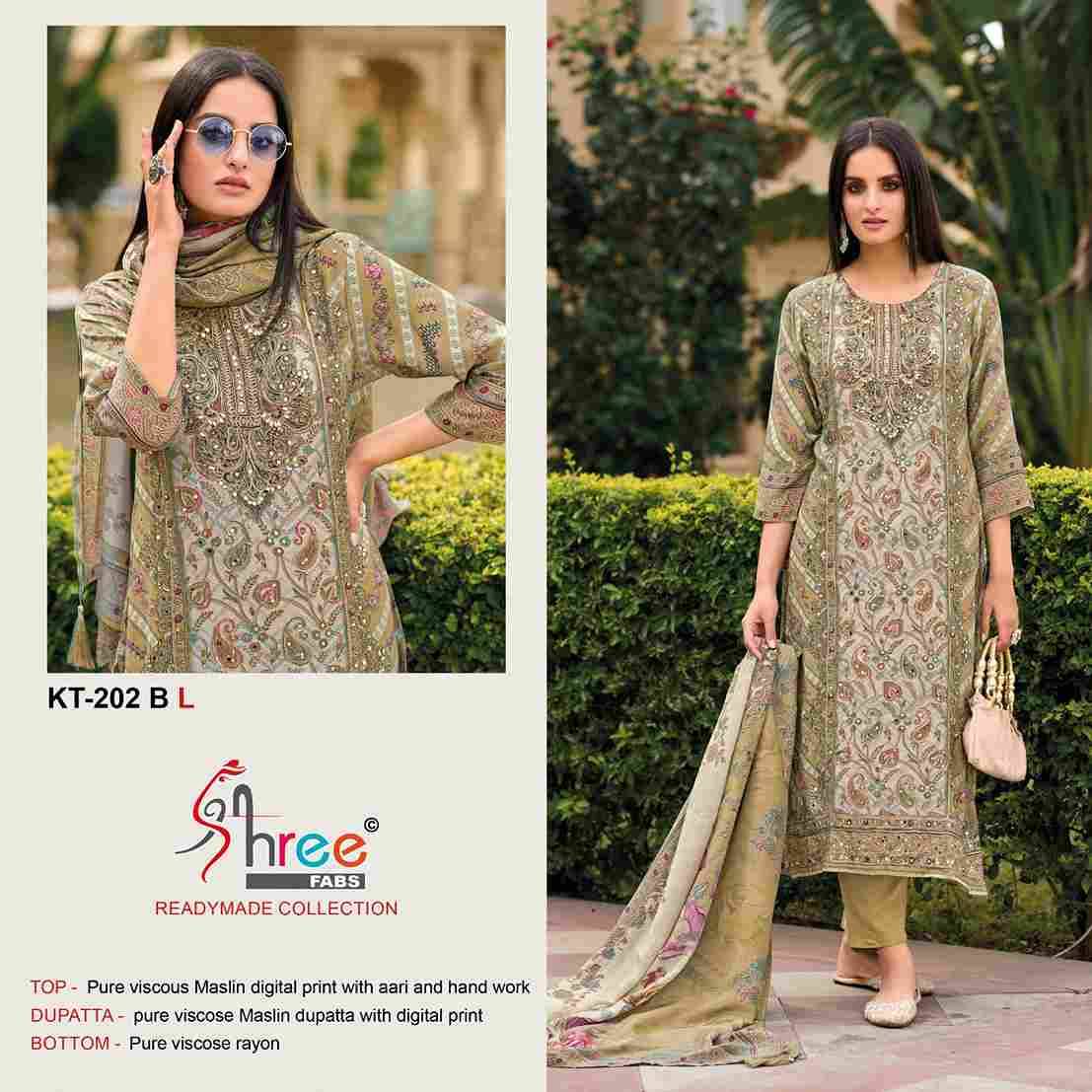 Shree Fabs Hit Design KT-202 Colours By Shree Fabs KT-202-A To KT-202-D Series Designer Pakistani Suits Beautiful Fancy Stylish Colorful Party Wear & Occasional Wear Pure Viscose Muslin Embroidery Dresses At Wholesale Price
