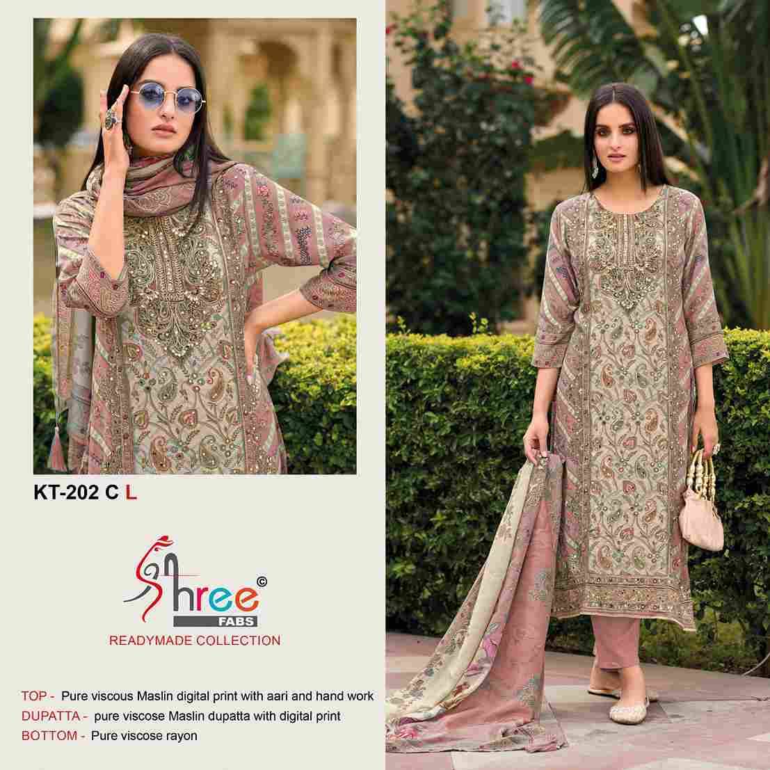 Shree Fabs Hit Design KT-202 Colours By Shree Fabs KT-202-A To KT-202-D Series Designer Pakistani Suits Beautiful Fancy Stylish Colorful Party Wear & Occasional Wear Pure Viscose Muslin Embroidery Dresses At Wholesale Price