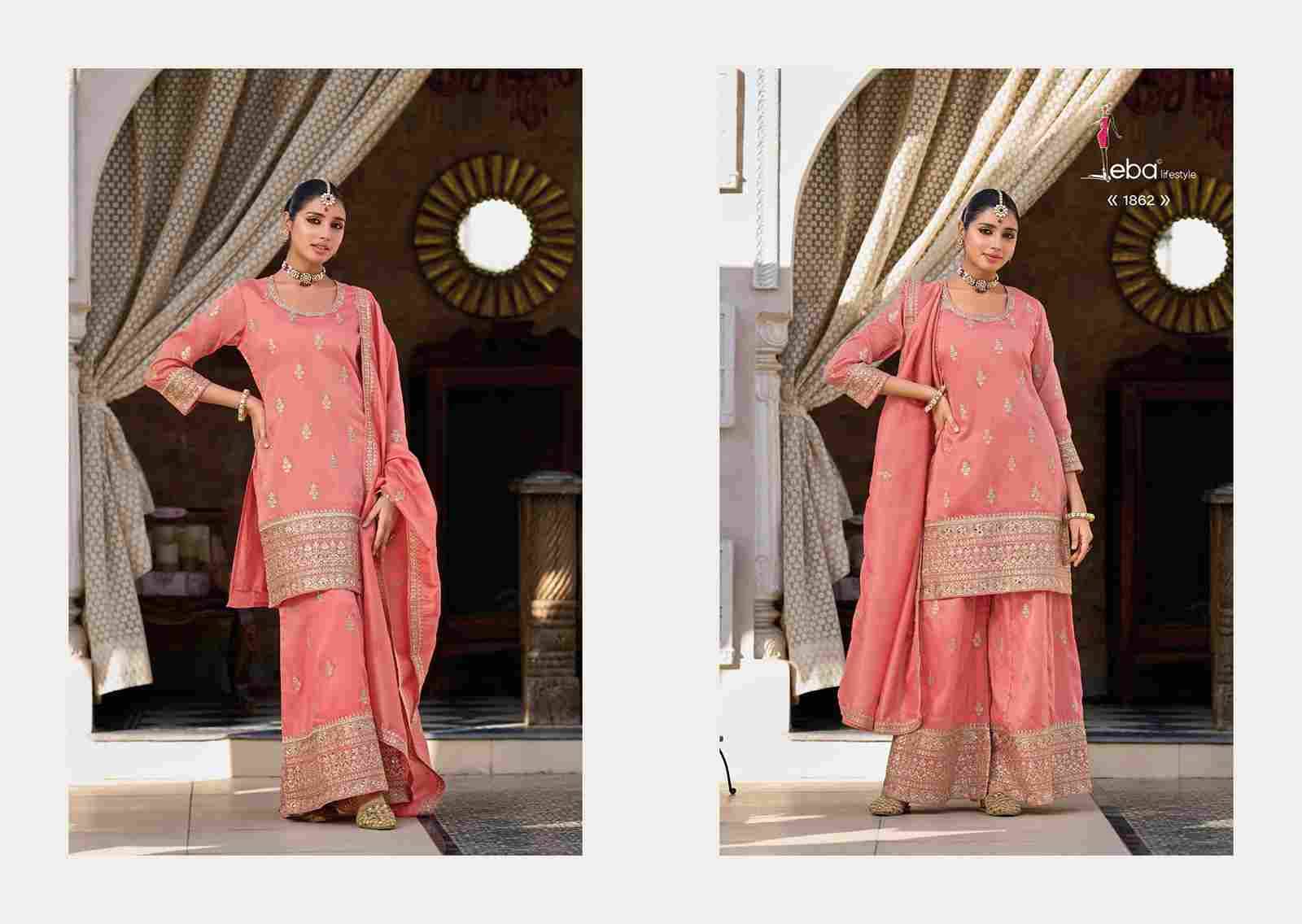 Heeramandi By Eba Lifestyle 1861 To 1863 Series Beautiful Sharara Suits Colorful Stylish Fancy Casual Wear & Ethnic Wear Simmer Embroidery Dresses At Wholesale Price