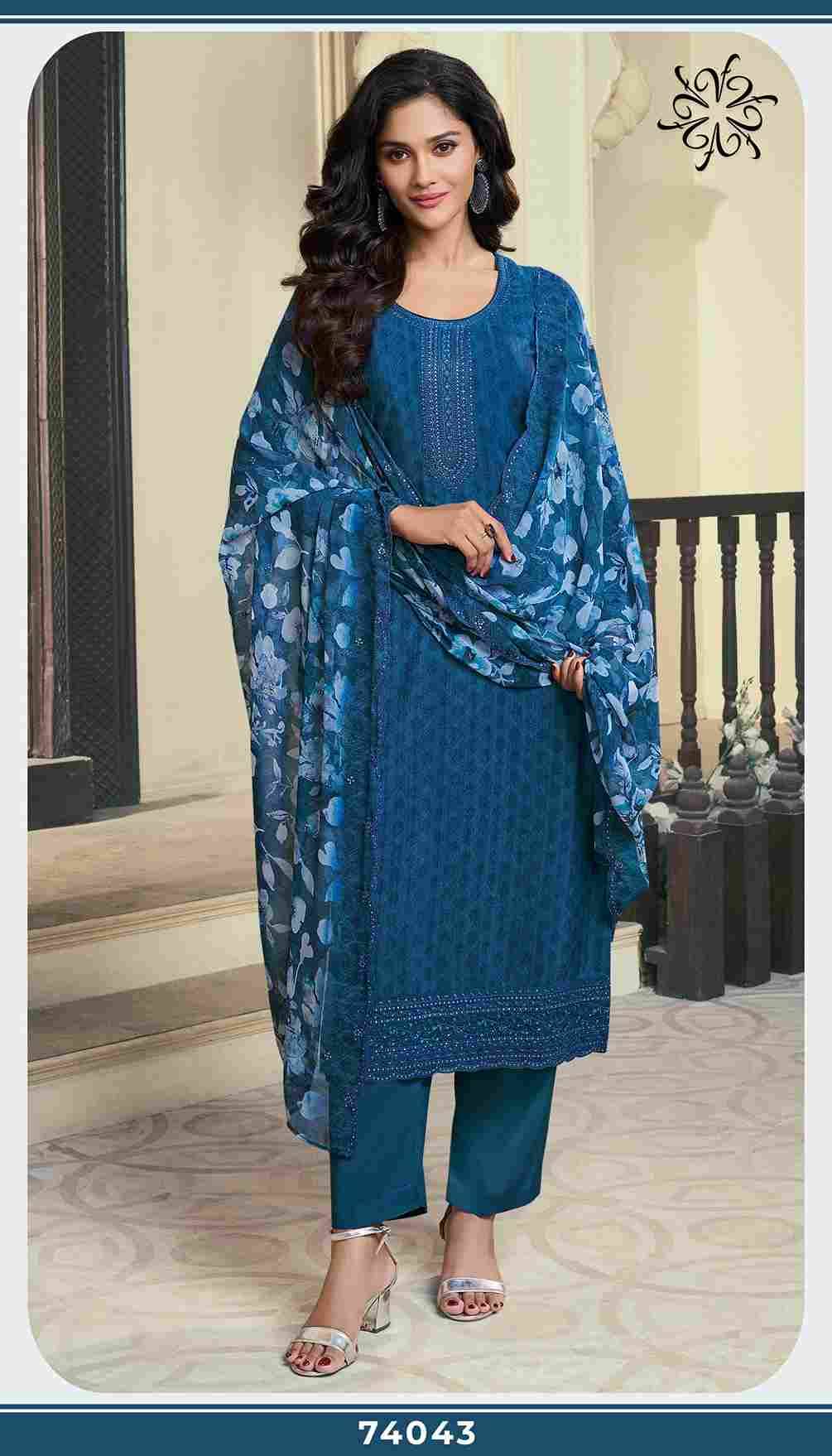 Royal Crepe Vol-47 By Vinay Fashion 74041 To 74048 Series Designer Festive Suits Collection Beautiful Stylish Fancy Colorful Party Wear & Occasional Wear Royal Crepe Dresses At Wholesale Price