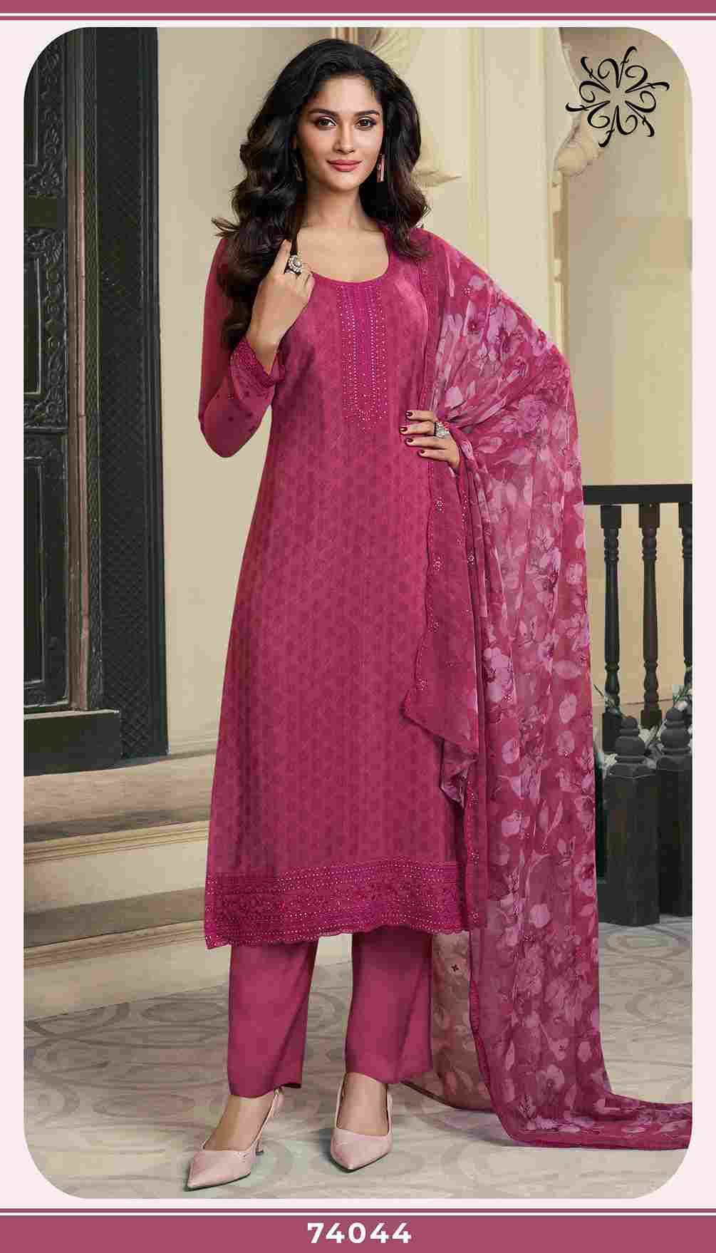 Royal Crepe Vol-47 By Vinay Fashion 74041 To 74048 Series Designer Festive Suits Collection Beautiful Stylish Fancy Colorful Party Wear & Occasional Wear Royal Crepe Dresses At Wholesale Price