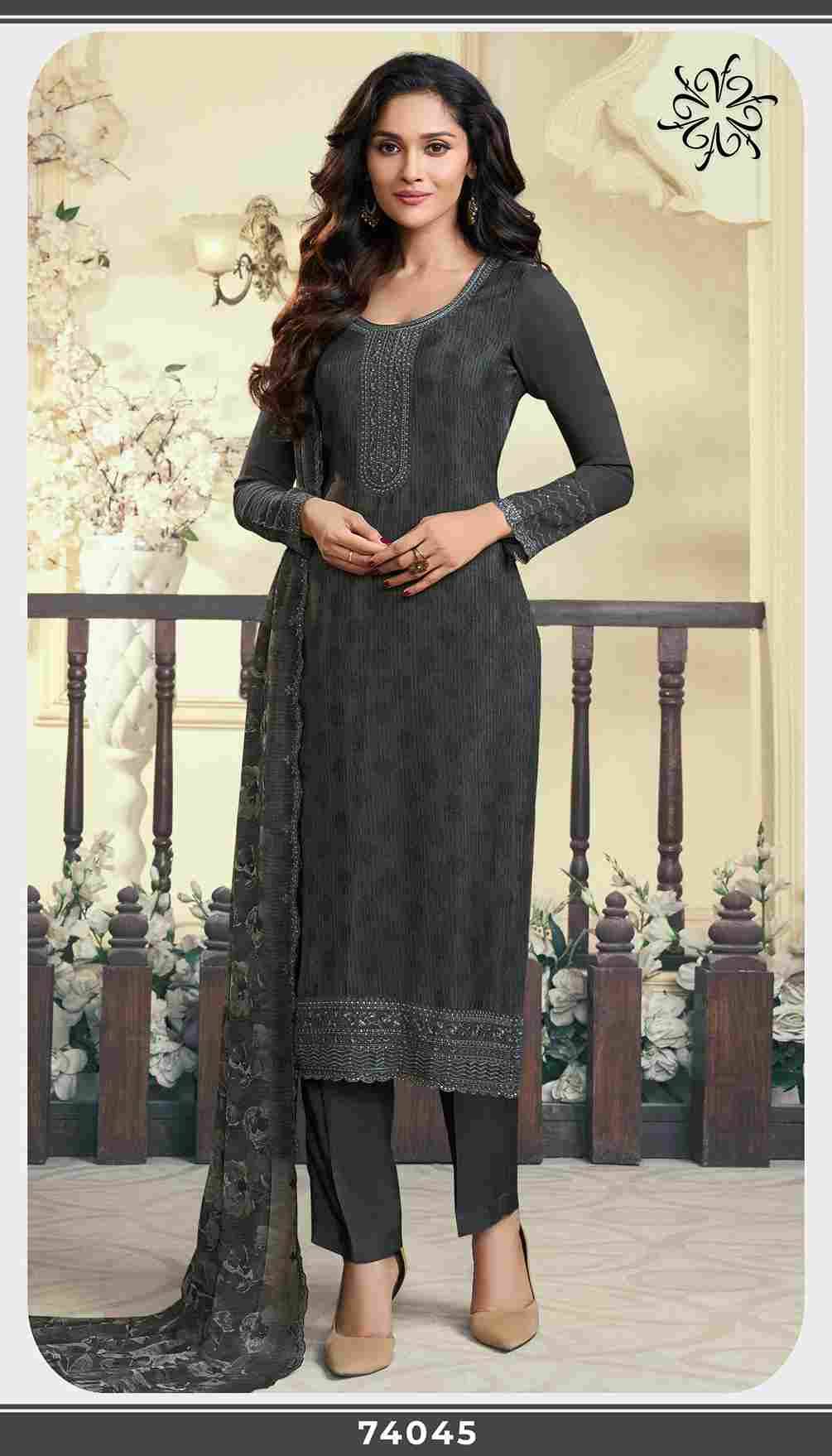 Royal Crepe Vol-47 By Vinay Fashion 74041 To 74048 Series Designer Festive Suits Collection Beautiful Stylish Fancy Colorful Party Wear & Occasional Wear Royal Crepe Dresses At Wholesale Price