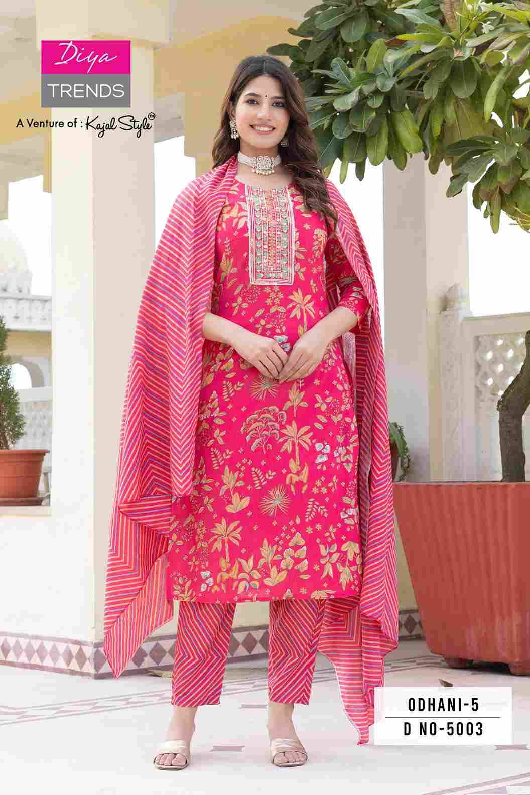 Odhani Vol-5 By Diya Trends 5001 To 5016 Series Beautiful Suits Colorful Stylish Fancy Casual Wear & Ethnic Wear Cotton Print Dresses At Wholesale Price