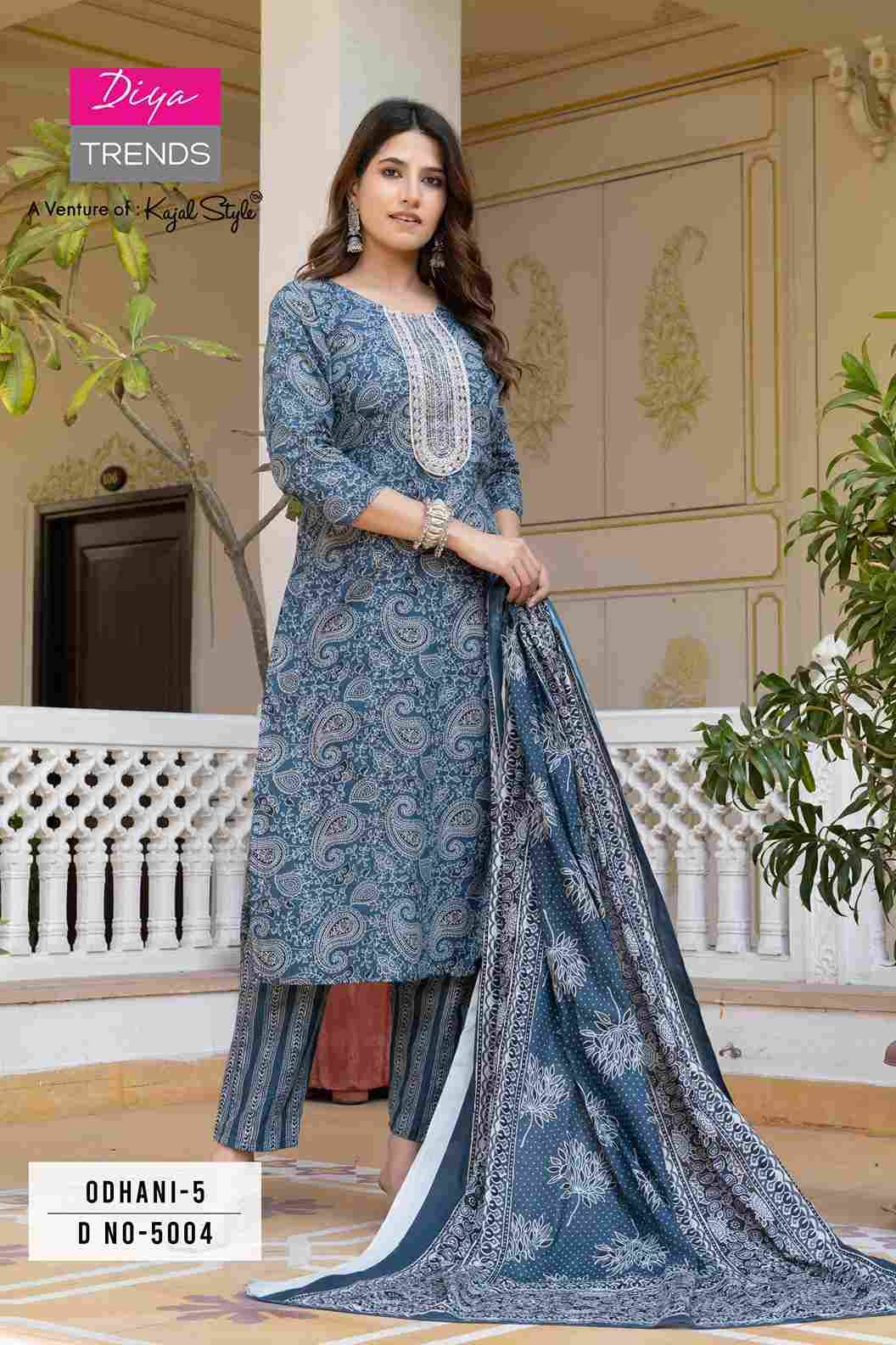 Odhani Vol-5 By Diya Trends 5001 To 5016 Series Beautiful Suits Colorful Stylish Fancy Casual Wear & Ethnic Wear Cotton Print Dresses At Wholesale Price