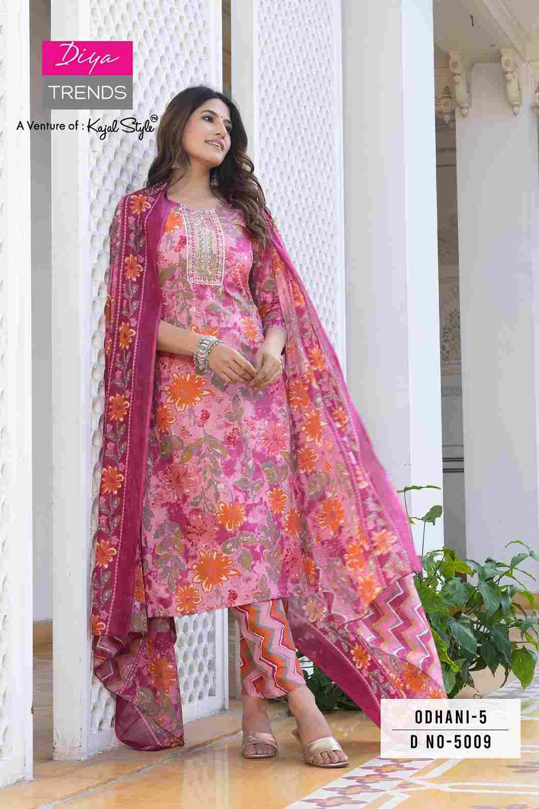 Odhani Vol-5 By Diya Trends 5001 To 5016 Series Beautiful Suits Colorful Stylish Fancy Casual Wear & Ethnic Wear Cotton Print Dresses At Wholesale Price