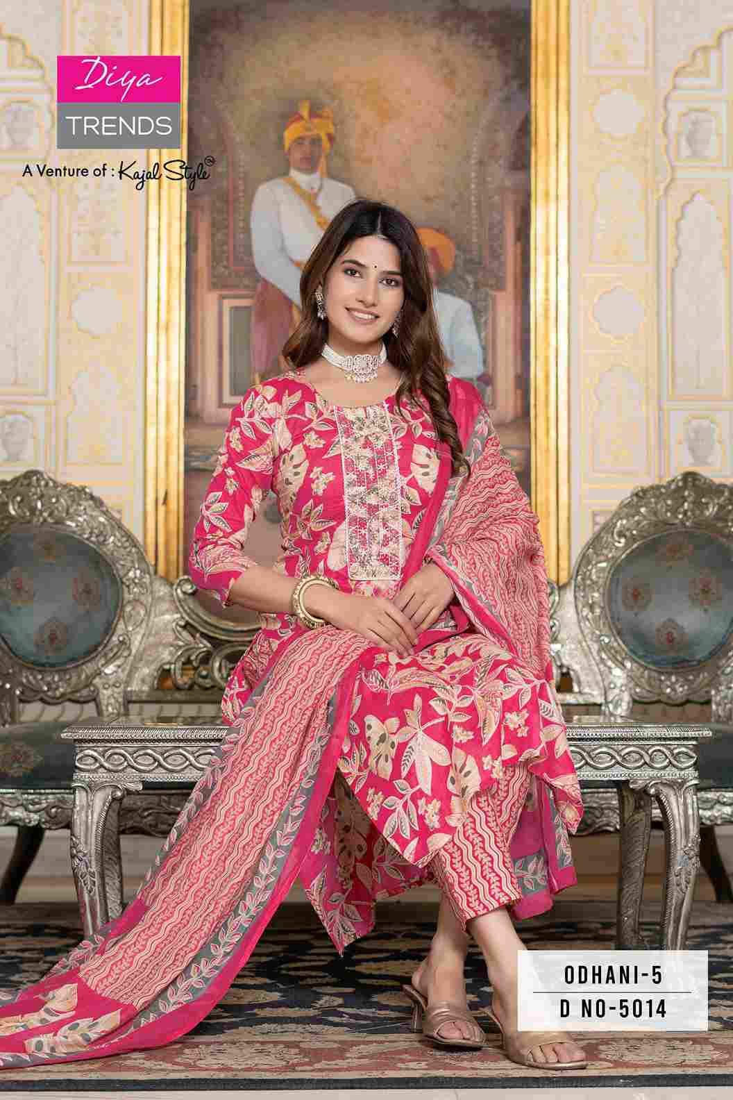 Odhani Vol-5 By Diya Trends 5001 To 5016 Series Beautiful Suits Colorful Stylish Fancy Casual Wear & Ethnic Wear Cotton Print Dresses At Wholesale Price