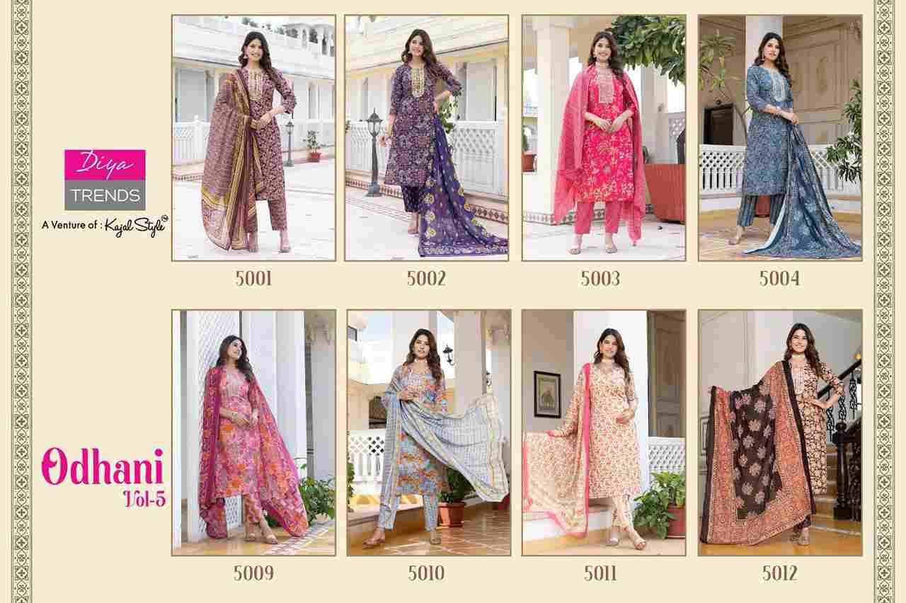 Odhani Vol-5 By Diya Trends 5001 To 5016 Series Beautiful Suits Colorful Stylish Fancy Casual Wear & Ethnic Wear Cotton Print Dresses At Wholesale Price