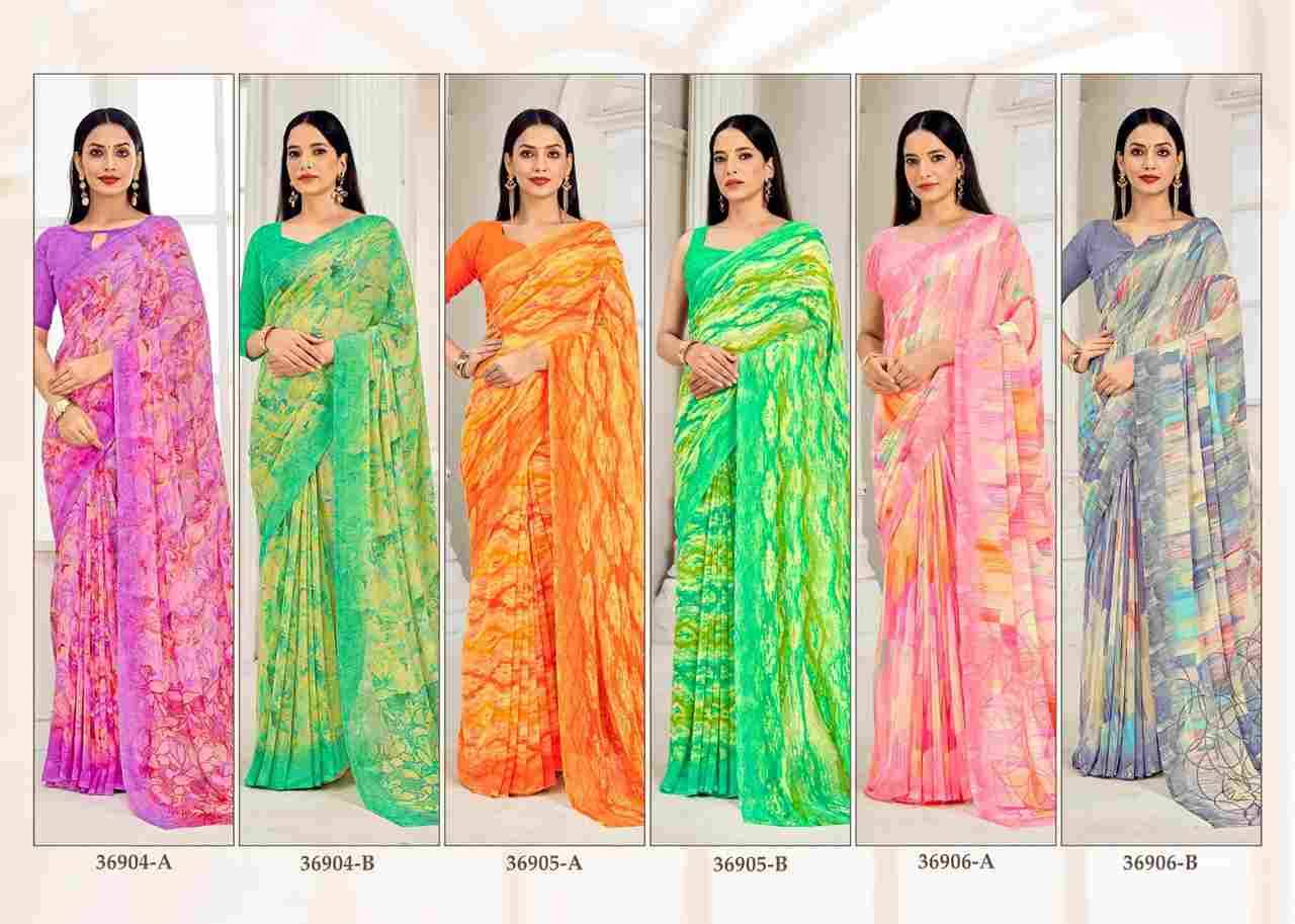 Ragaa Georgette Vol-11 By Ruchi Sarees 36901-A To 36906-B Series Indian Traditional Wear Collection Beautiful Stylish Fancy Colorful Party Wear & Occasional Wear Georgette Sarees At Wholesale Price