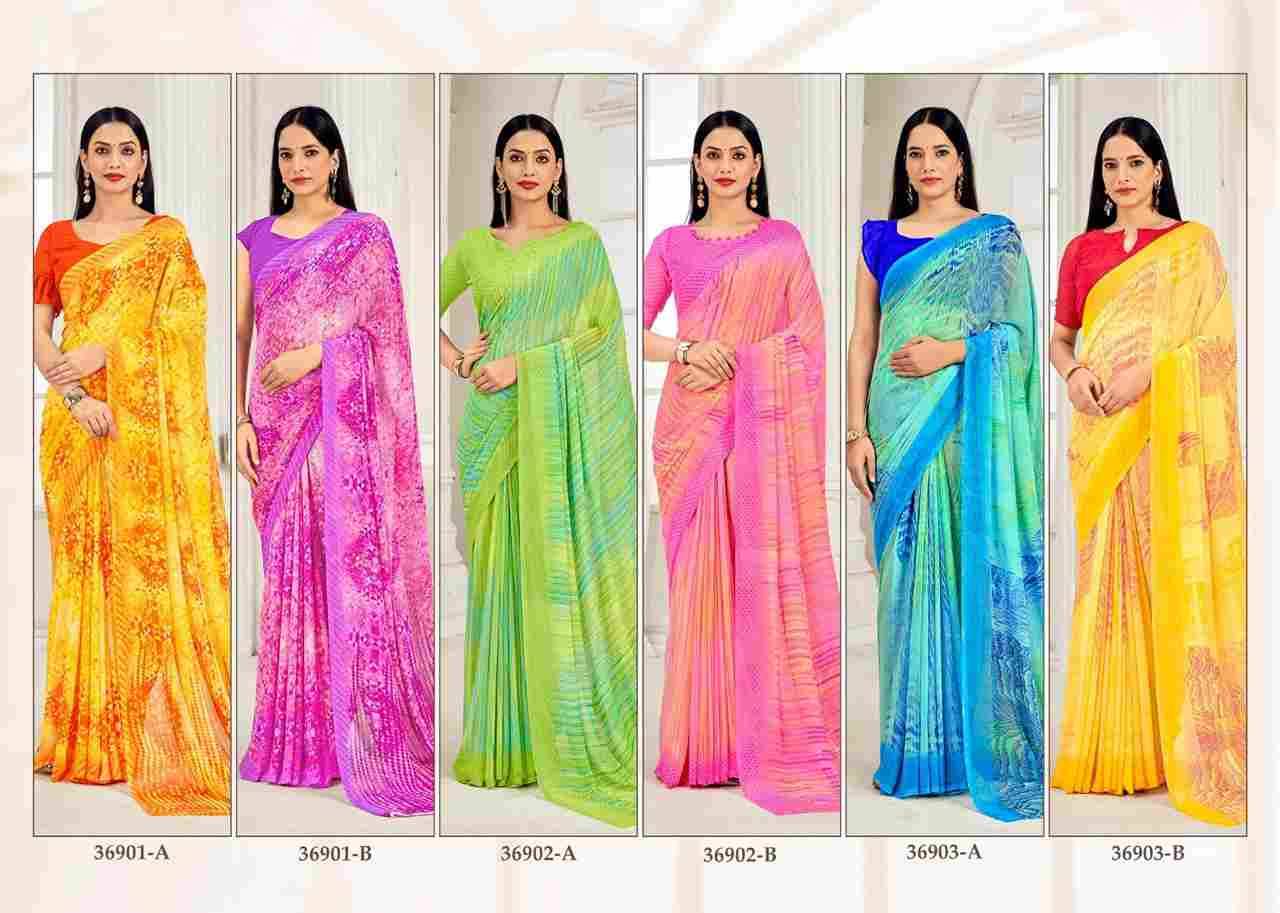 Ragaa Georgette Vol-11 By Ruchi Sarees 36901-A To 36906-B Series Indian Traditional Wear Collection Beautiful Stylish Fancy Colorful Party Wear & Occasional Wear Georgette Sarees At Wholesale Price