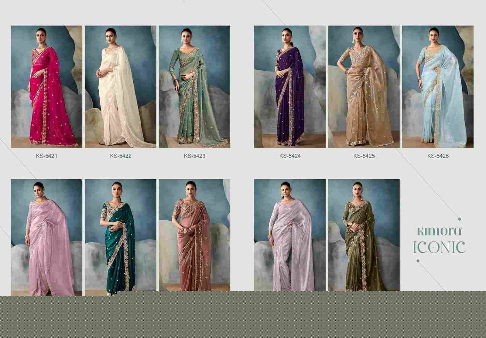 Iconic By Kimora Fashion 5421 To 5431 Series Indian Traditional Wear Collection Beautiful Stylish Fancy Colorful Party Wear & Occasional Wear Fancy Sarees At Wholesale Price