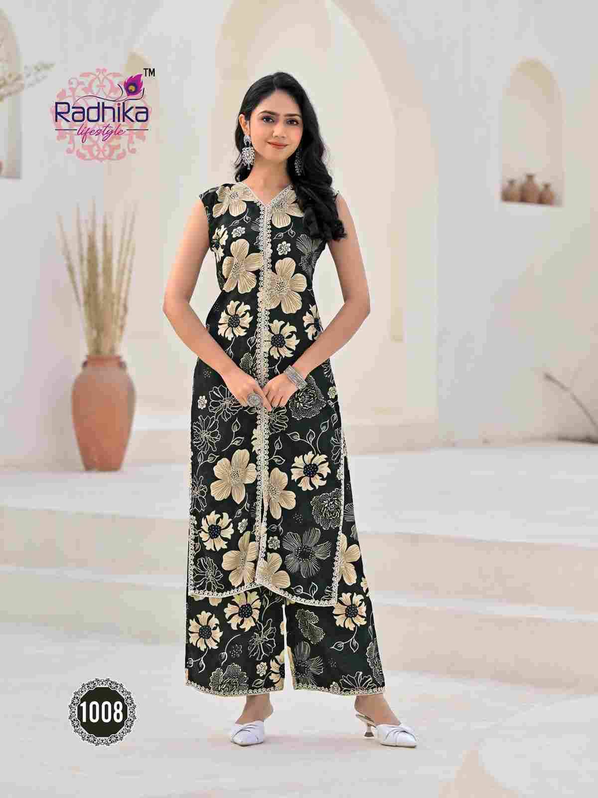 Evergreen Vol-1 By Radhika Lifestyle 1001 To 1008 Series Designer Pakistani Suits Collection Beautiful Stylish Fancy Colorful Party Wear & Occasional Wear Rayon Foil Kurtis With Bottom At Wholesale Price