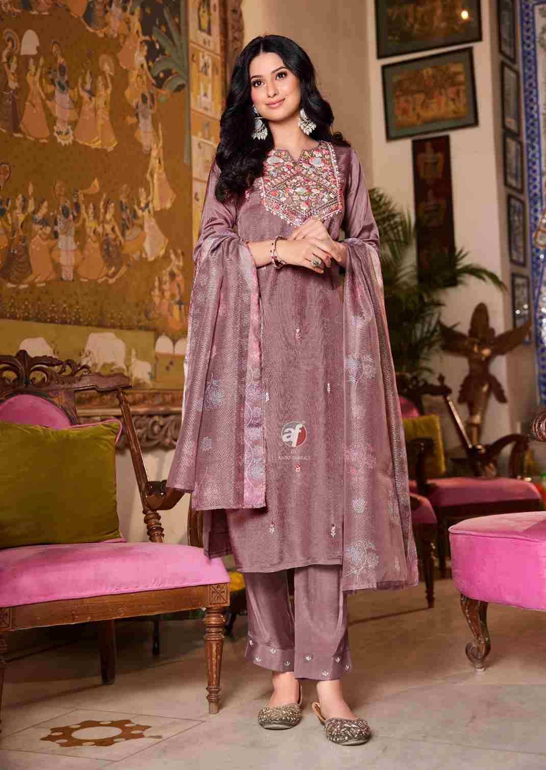 Golden Meadows Vol-4 By Anju Fabrics 4141 To 4146 Series Designer Festive Suits Collection Beautiful Stylish Fancy Colorful Party Wear & Occasional Wear Pure Muslin Dresses At Wholesale Price