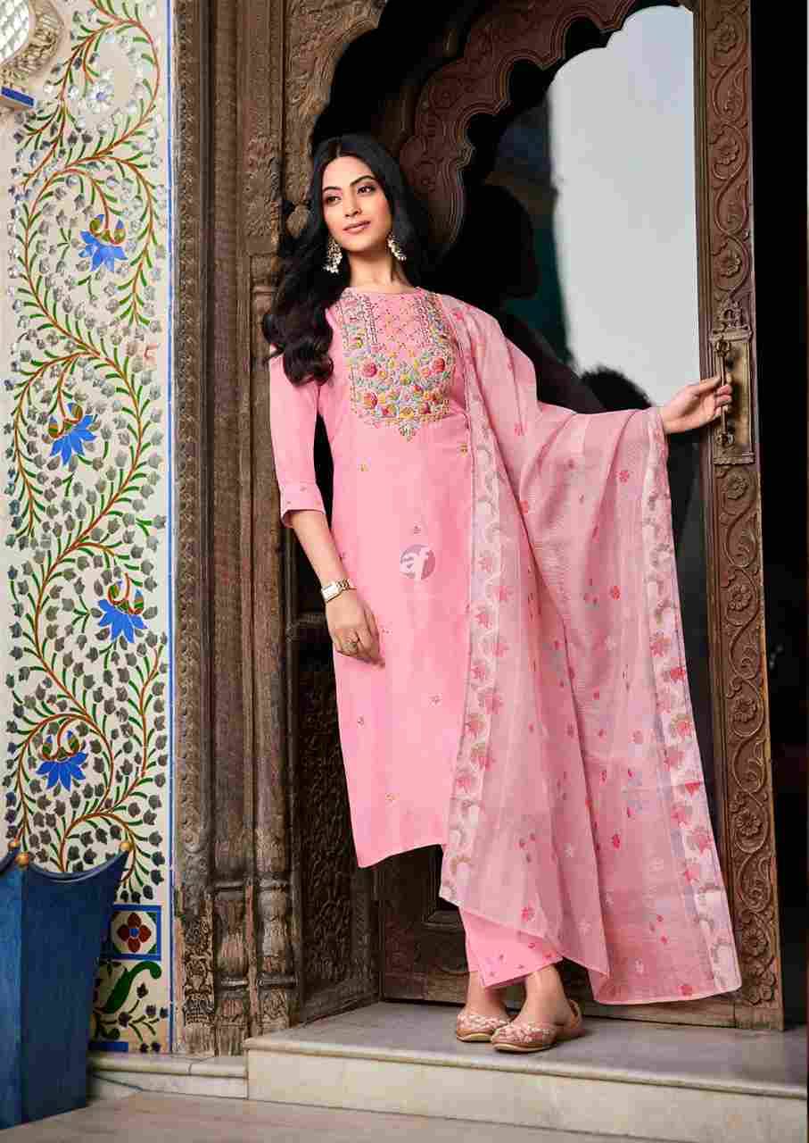 Golden Meadows Vol-4 By Anju Fabrics 4141 To 4146 Series Designer Festive Suits Collection Beautiful Stylish Fancy Colorful Party Wear & Occasional Wear Pure Muslin Dresses At Wholesale Price
