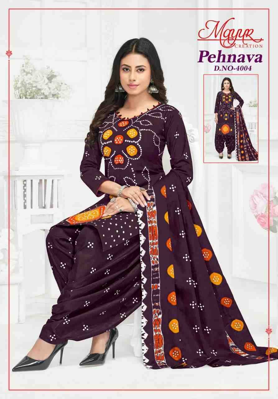 Pehnava Vol-4 By Mayur Creation 4001 To 4010 Series Beautiful Festive Suits Stylish Fancy Colorful Casual Wear & Ethnic Wear Heavy Cotton Print Dresses At Wholesale Price