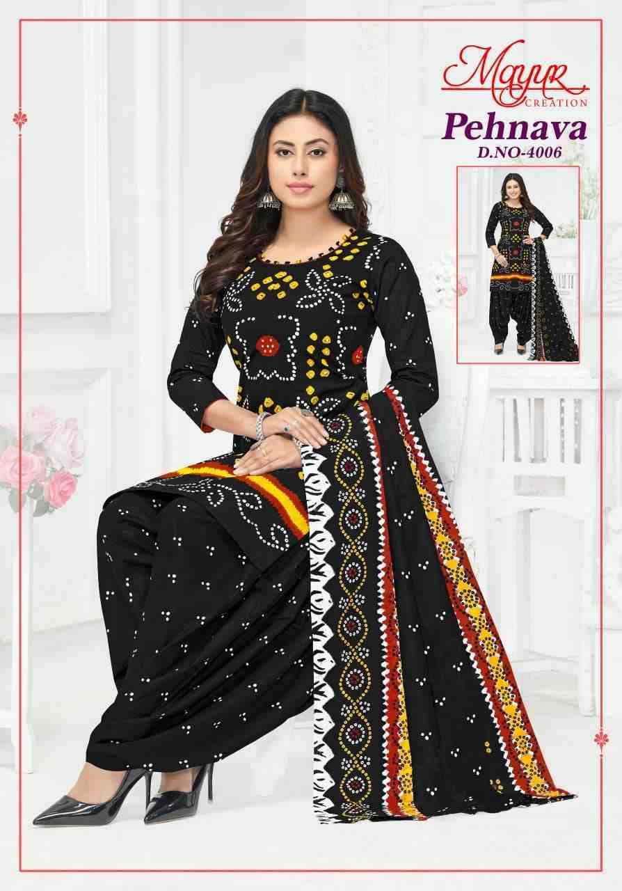 Pehnava Vol-4 By Mayur Creation 4001 To 4010 Series Beautiful Festive Suits Stylish Fancy Colorful Casual Wear & Ethnic Wear Heavy Cotton Print Dresses At Wholesale Price