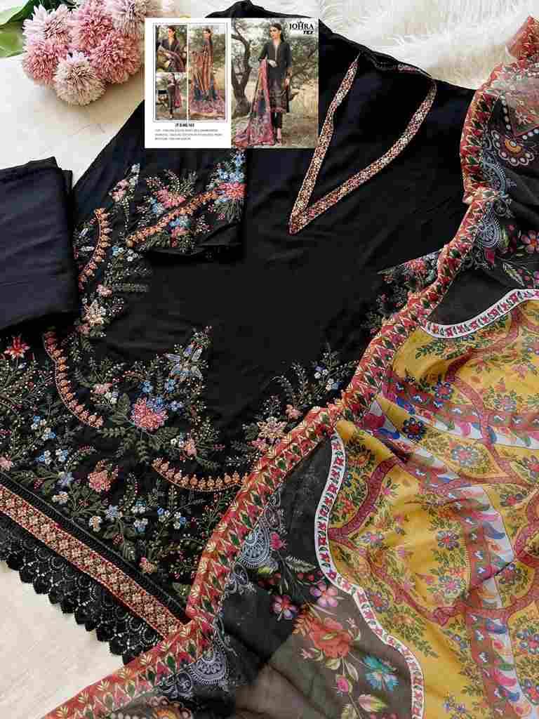 Johra Hit Design 163 By Johra Tex Beautiful Pakistani Suits Colorful Stylish Fancy Casual Wear & Ethnic Wear Viscose Rayon Embroidered Dresses At Wholesale Price