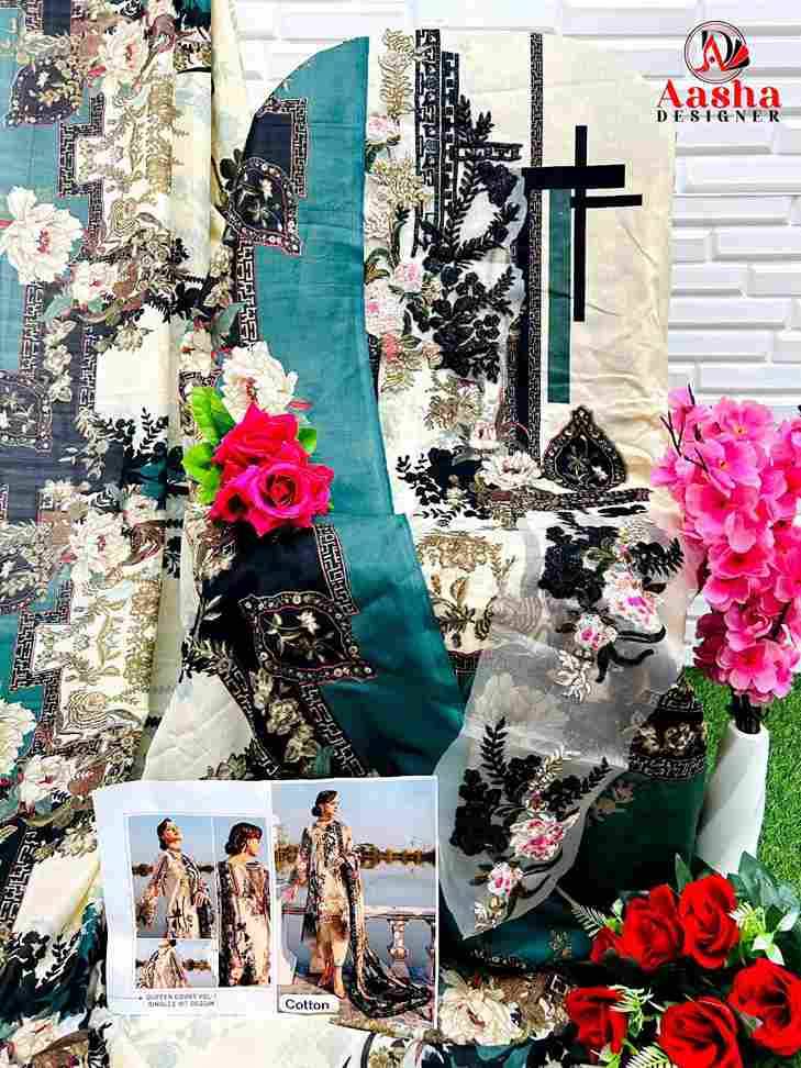 Aasha Hit Design 1008 By Aasha Designer Beautiful Pakistani Suits Colorful Stylish Fancy Casual Wear & Ethnic Wear Pure Cotton Embroidered Dresses At Wholesale Price