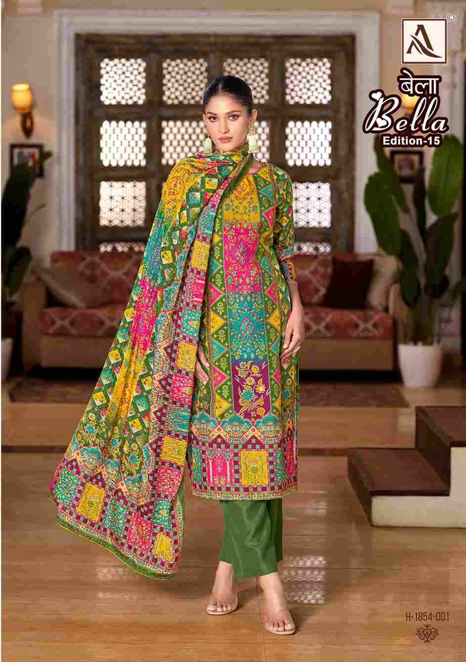 Bella Vol-15 By Alok Suit 1854-001 To 1854-006 Series Beautiful Festive Suits Stylish Fancy Colorful Casual Wear & Ethnic Wear Pure Muslin Print Dresses At Wholesale Price