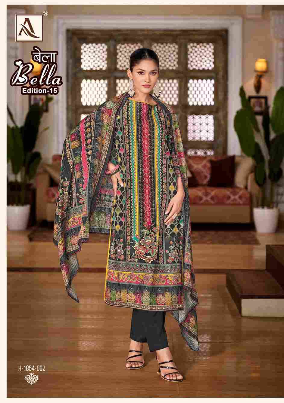 Bella Vol-15 By Alok Suit 1854-001 To 1854-006 Series Beautiful Festive Suits Stylish Fancy Colorful Casual Wear & Ethnic Wear Pure Muslin Print Dresses At Wholesale Price