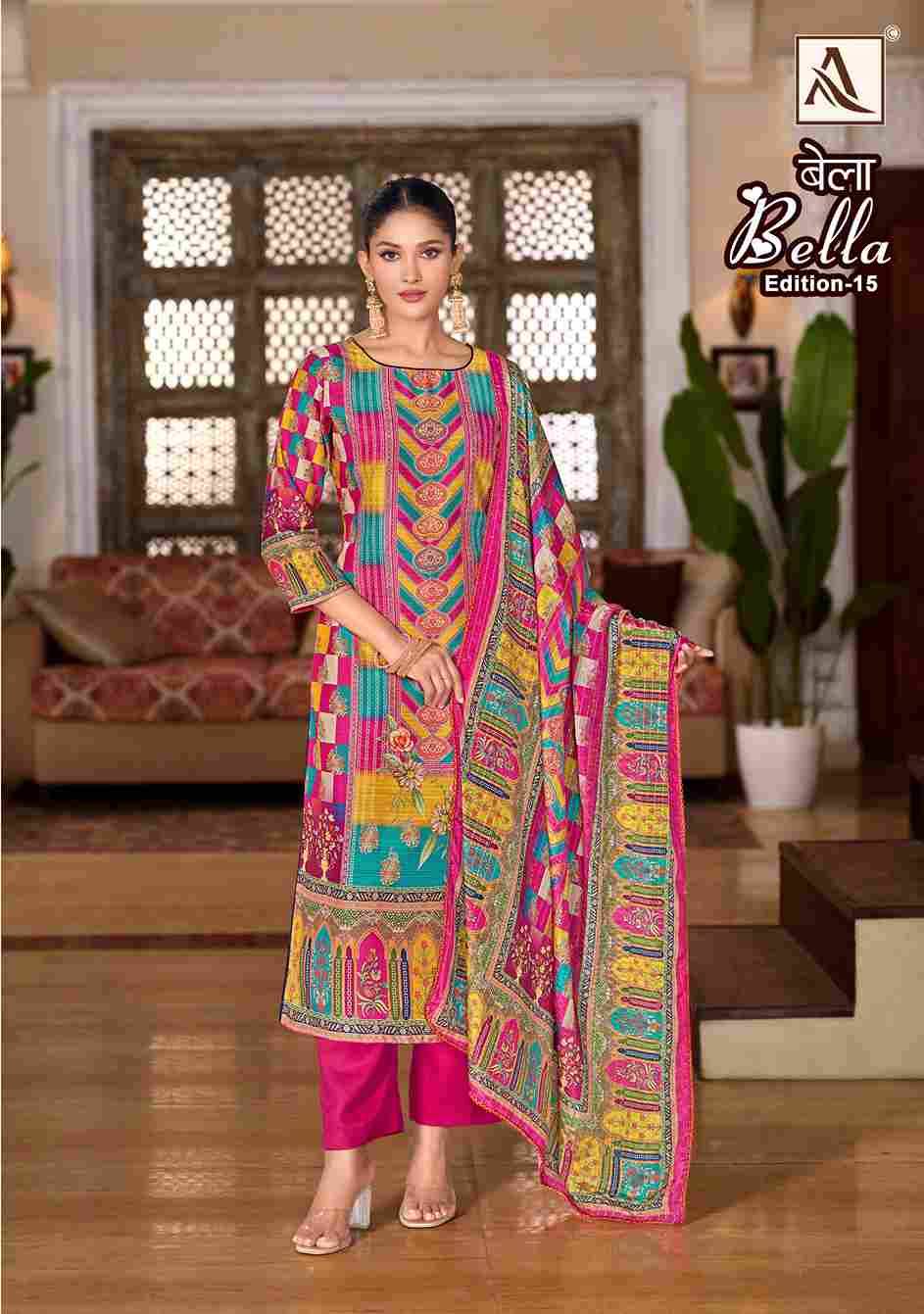 Bella Vol-15 By Alok Suit 1854-001 To 1854-006 Series Beautiful Festive Suits Stylish Fancy Colorful Casual Wear & Ethnic Wear Pure Muslin Print Dresses At Wholesale Price