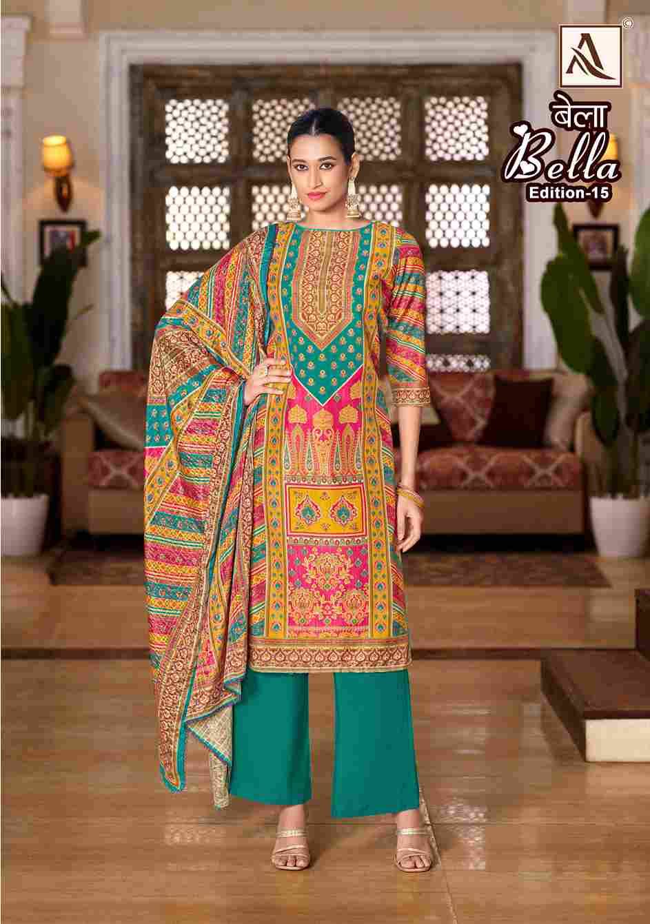 Bella Vol-15 By Alok Suit 1854-001 To 1854-006 Series Beautiful Festive Suits Stylish Fancy Colorful Casual Wear & Ethnic Wear Pure Muslin Print Dresses At Wholesale Price