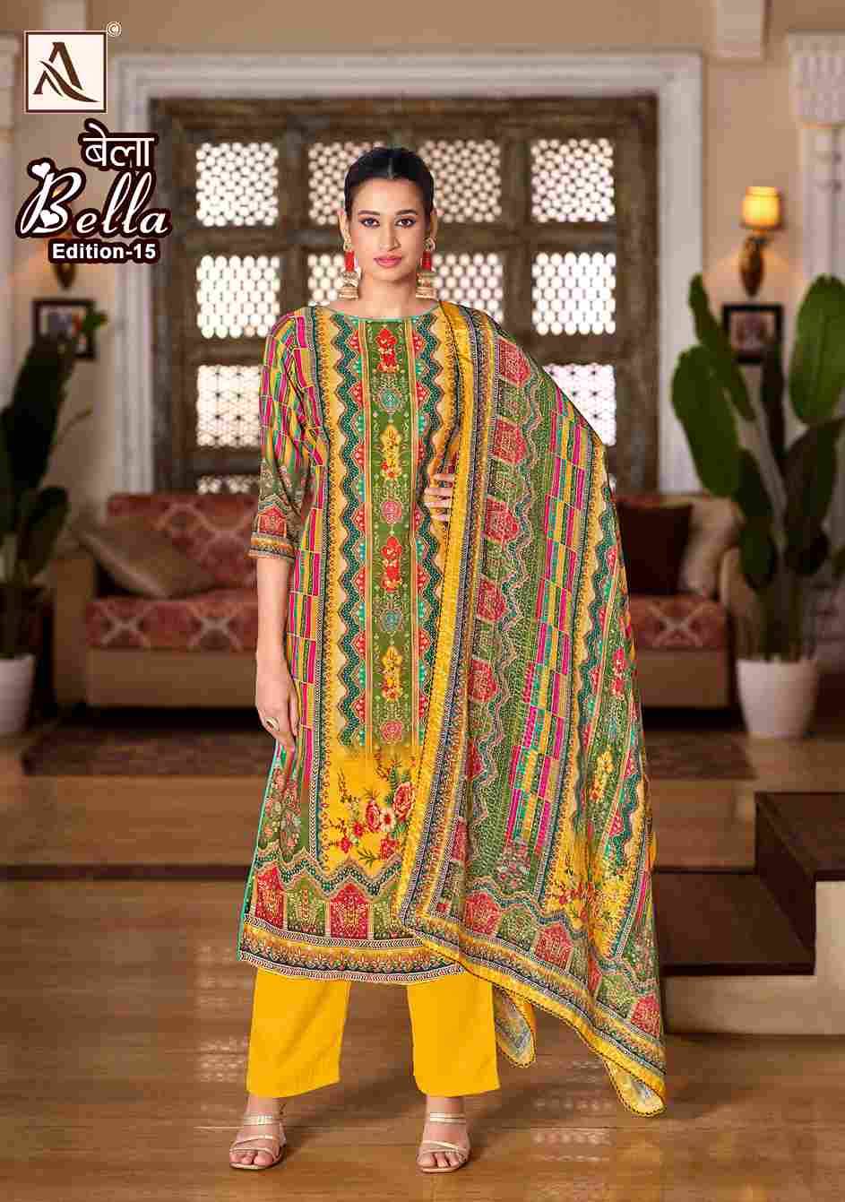 Bella Vol-15 By Alok Suit 1854-001 To 1854-006 Series Beautiful Festive Suits Stylish Fancy Colorful Casual Wear & Ethnic Wear Pure Muslin Print Dresses At Wholesale Price