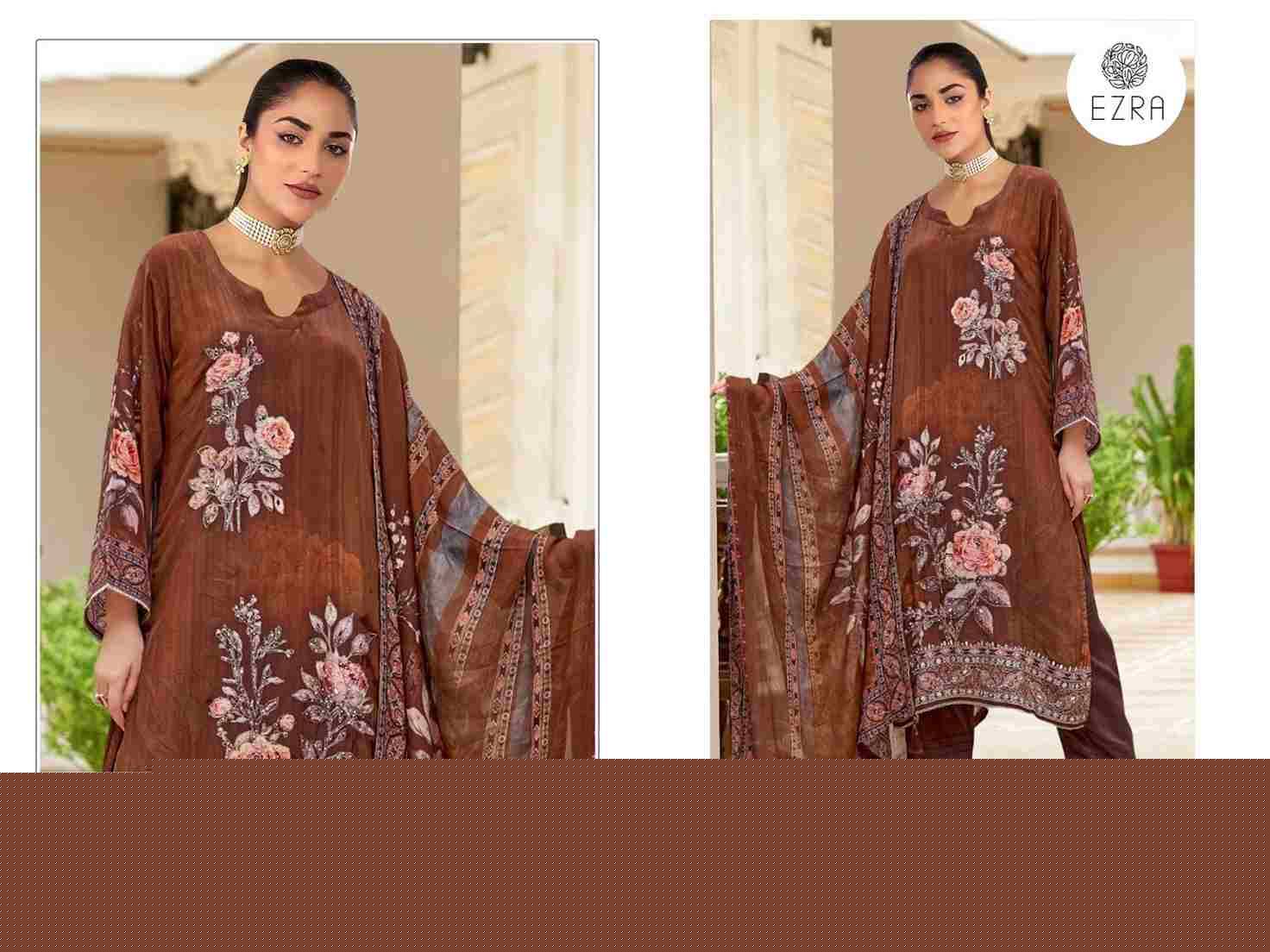 Nusrat By Ezra 1001 To 1005 Series Beautiful Festive Suits Stylish Fancy Colorful Casual Wear & Ethnic Wear Pure Muslin Cotton Print Dresses At Wholesale Price