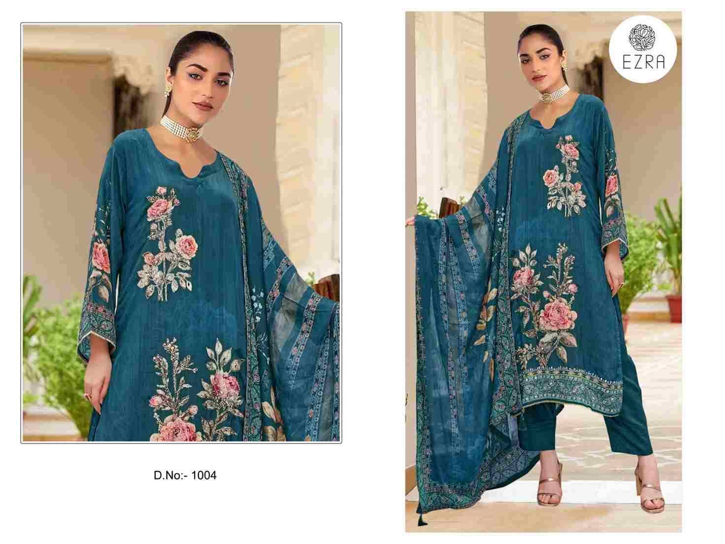 Nusrat By Ezra 1001 To 1005 Series Beautiful Festive Suits Stylish Fancy Colorful Casual Wear & Ethnic Wear Pure Muslin Cotton Print Dresses At Wholesale Price