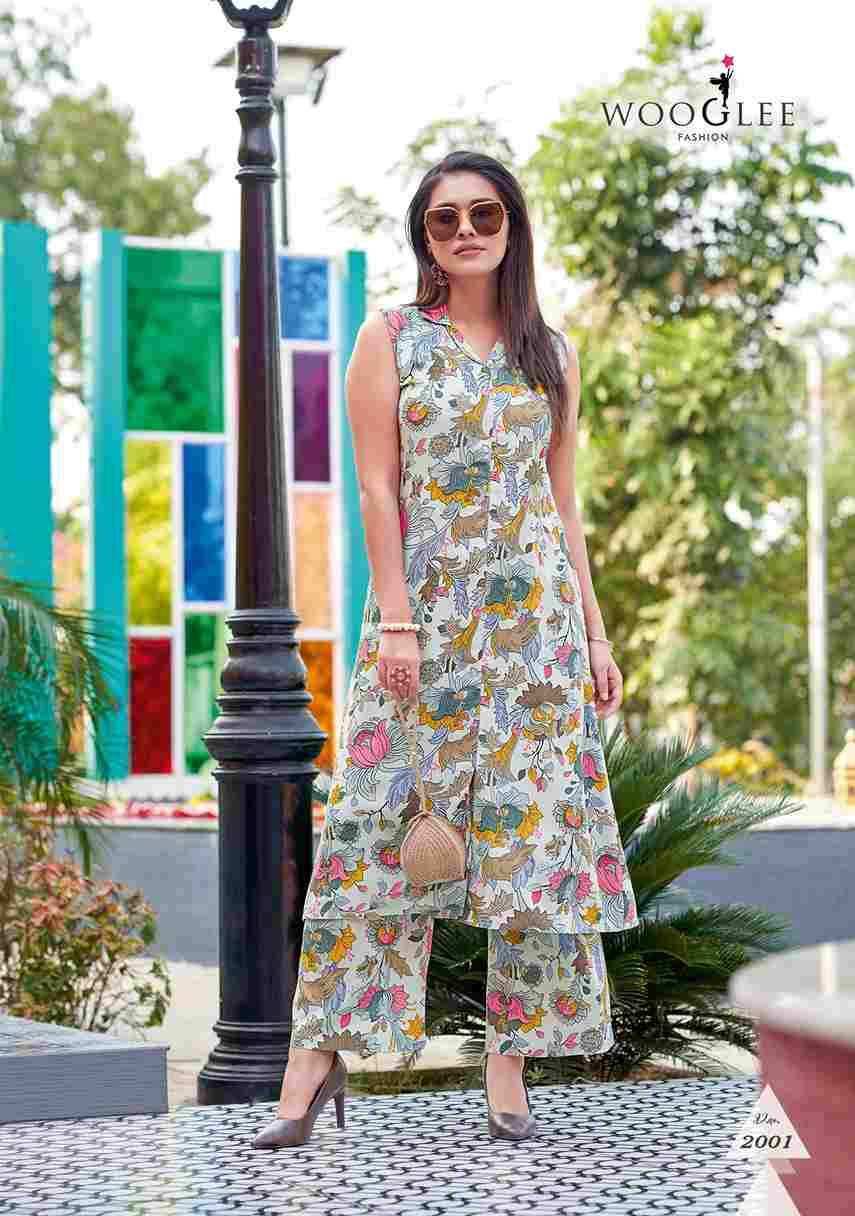 Samiksha By Wooglee 2001 To 2006 Series Designer Pakistani Suits Collection Beautiful Stylish Fancy Colorful Party Wear & Occasional Wear Rayon Print Kurtis With Bottom At Wholesale Price