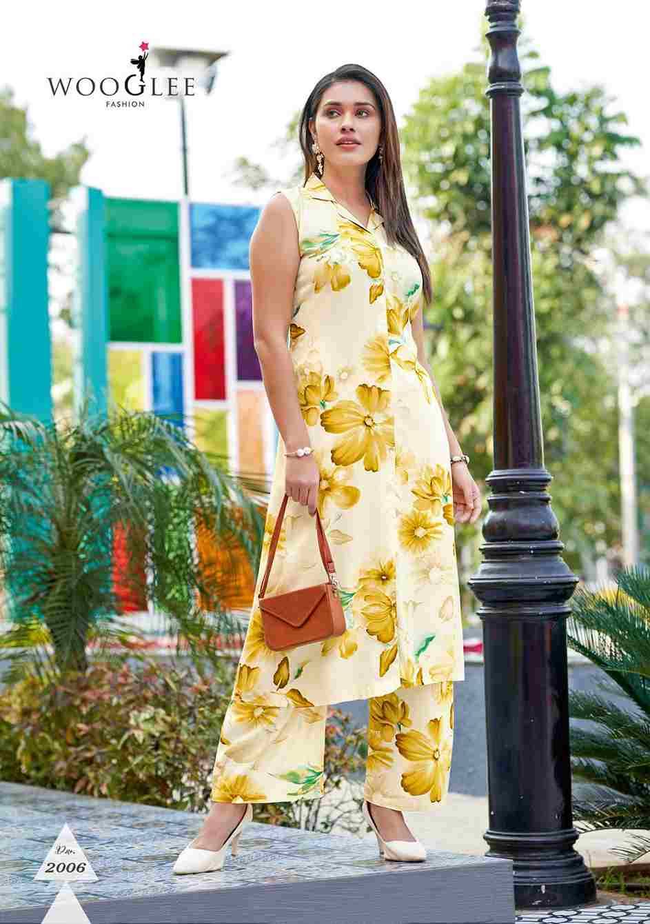 Samiksha By Wooglee 2001 To 2006 Series Designer Pakistani Suits Collection Beautiful Stylish Fancy Colorful Party Wear & Occasional Wear Rayon Print Kurtis With Bottom At Wholesale Price