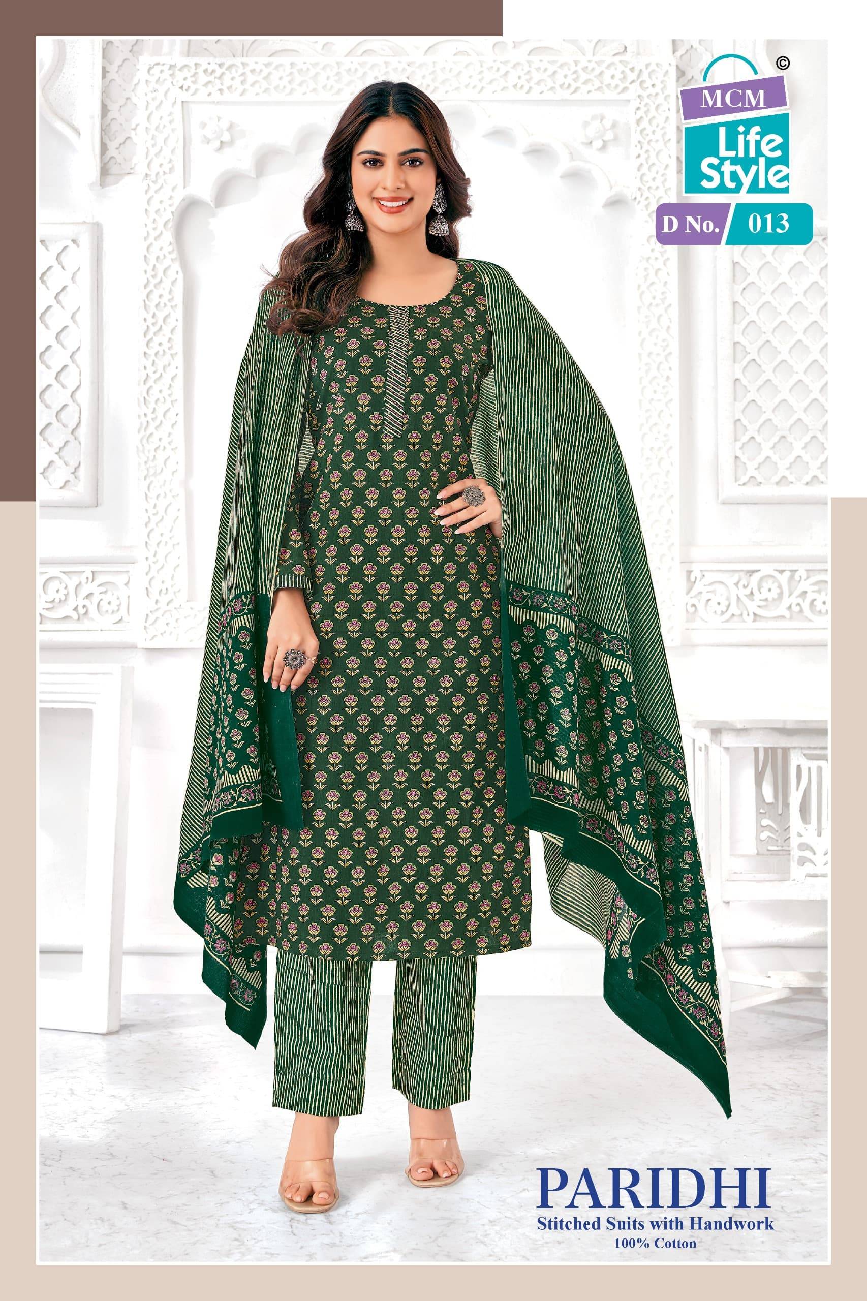 Paridhi By MCM Lifestyle 009 To 018 Series Beautiful Festive Suits Stylish Fancy Colorful Casual Wear & Ethnic Wear Pure Cotton Print Dresses At Wholesale Price