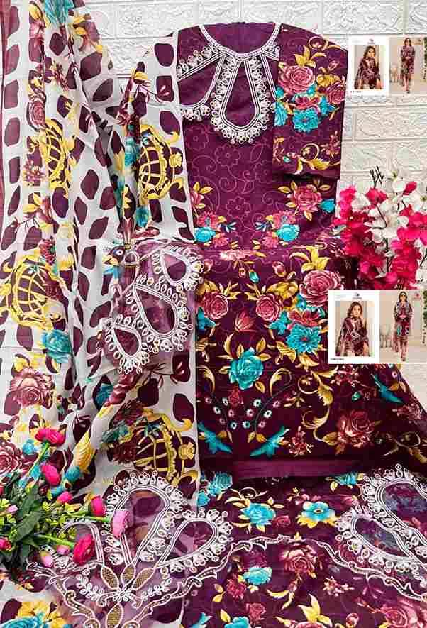 Aasha 1146 Colours By Aasha Designer 1146-A To 1146-C Series Pakistani Suits Beautiful Fancy Colorful Stylish Party Wear & Occasional Wear Pure Cotton Embroidery Dresses At Wholesale Price