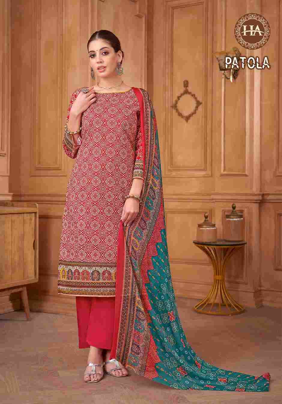 Patola By Harshit Fashion Hub 1906-001 To 1906-008 Series Beautiful Festive Suits Stylish Fancy Colorful Casual Wear & Ethnic Wear Pure Cambric Cotton Dresses At Wholesale Price