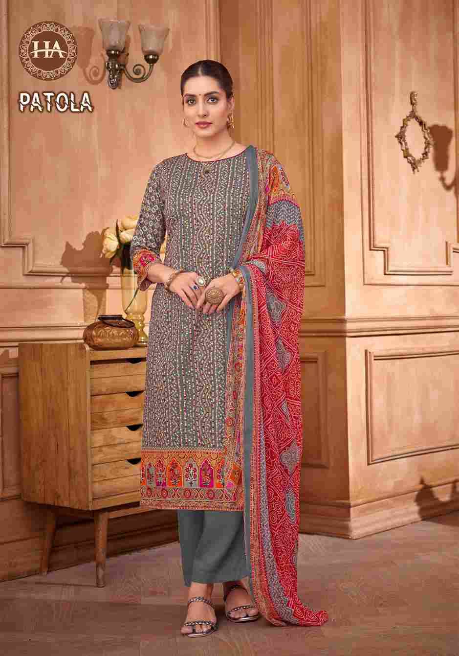 Patola By Harshit Fashion Hub 1906-001 To 1906-008 Series Beautiful Festive Suits Stylish Fancy Colorful Casual Wear & Ethnic Wear Pure Cambric Cotton Dresses At Wholesale Price