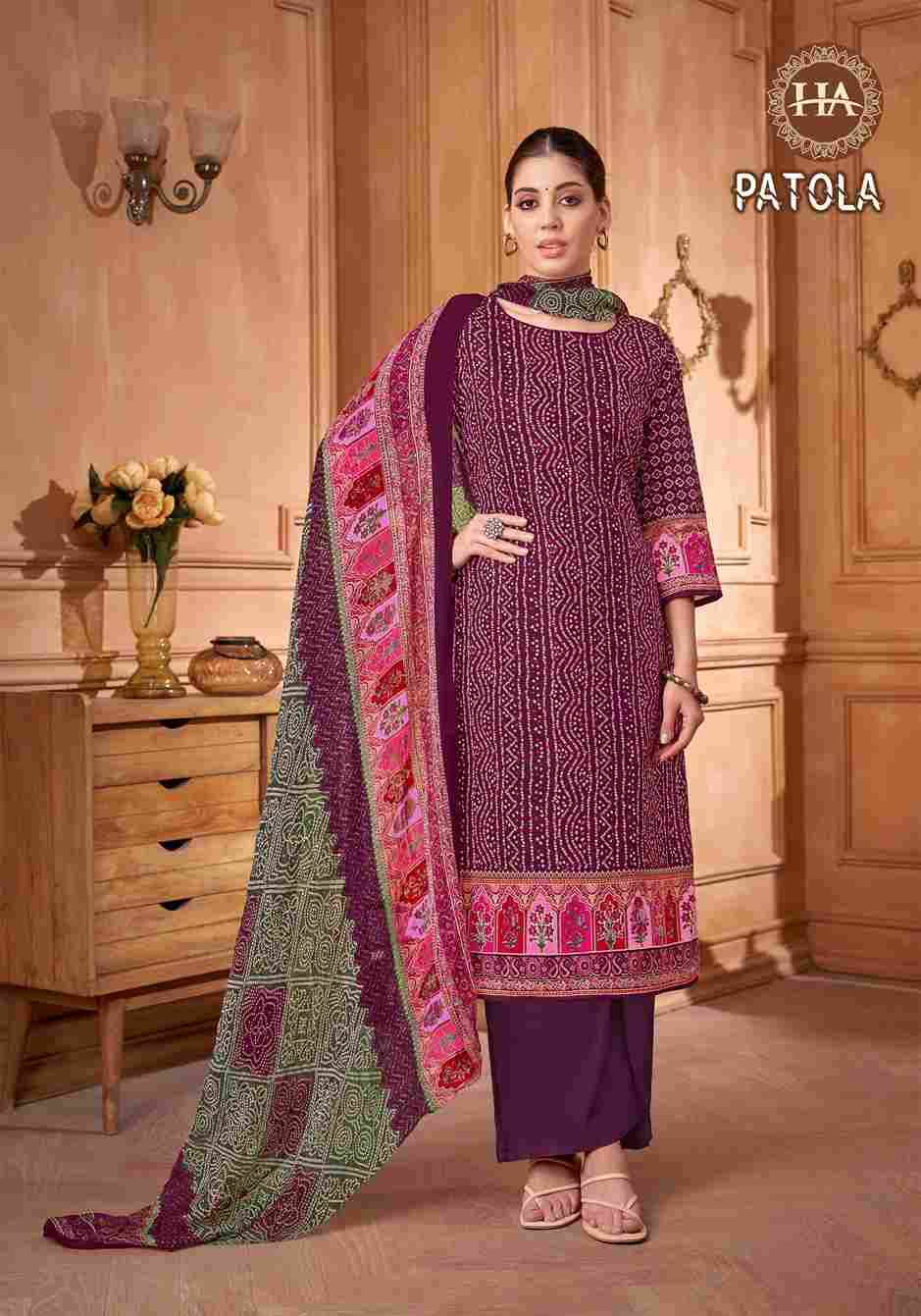 Patola By Harshit Fashion Hub 1906-001 To 1906-008 Series Beautiful Festive Suits Stylish Fancy Colorful Casual Wear & Ethnic Wear Pure Cambric Cotton Dresses At Wholesale Price