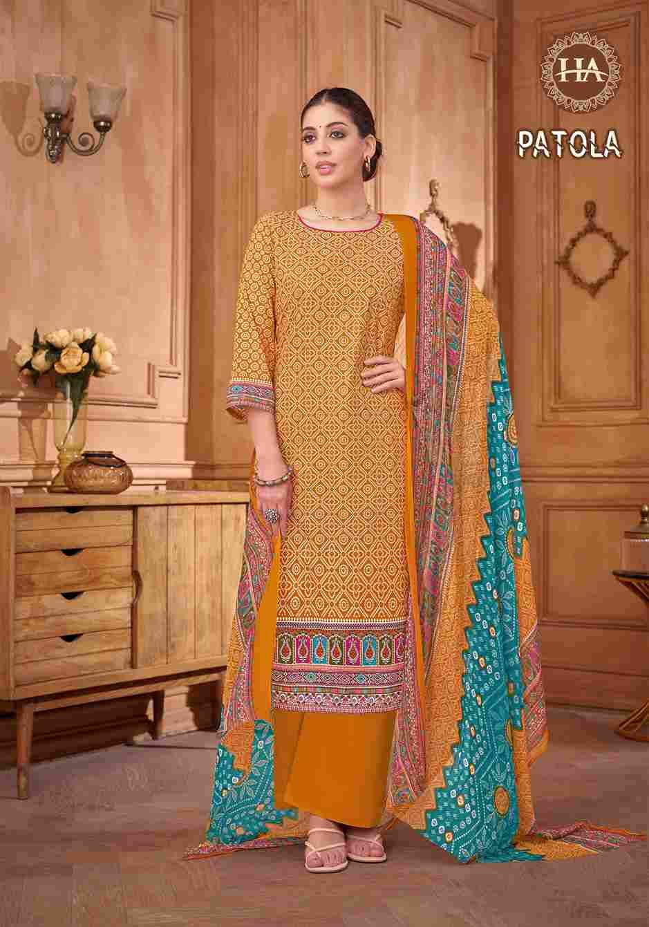 Patola By Harshit Fashion Hub 1906-001 To 1906-008 Series Beautiful Festive Suits Stylish Fancy Colorful Casual Wear & Ethnic Wear Pure Cambric Cotton Dresses At Wholesale Price