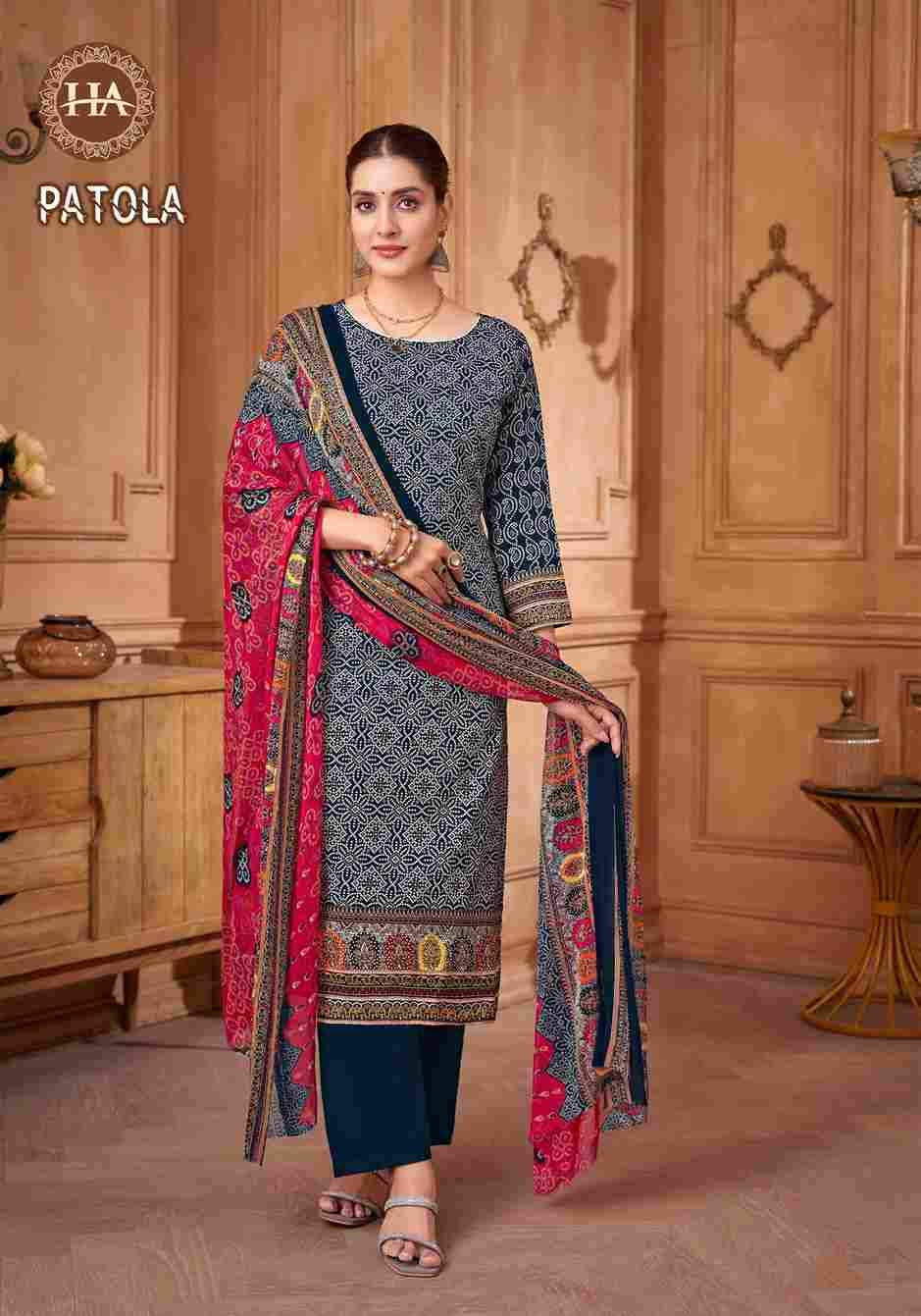 Patola By Harshit Fashion Hub 1906-001 To 1906-008 Series Beautiful Festive Suits Stylish Fancy Colorful Casual Wear & Ethnic Wear Pure Cambric Cotton Dresses At Wholesale Price