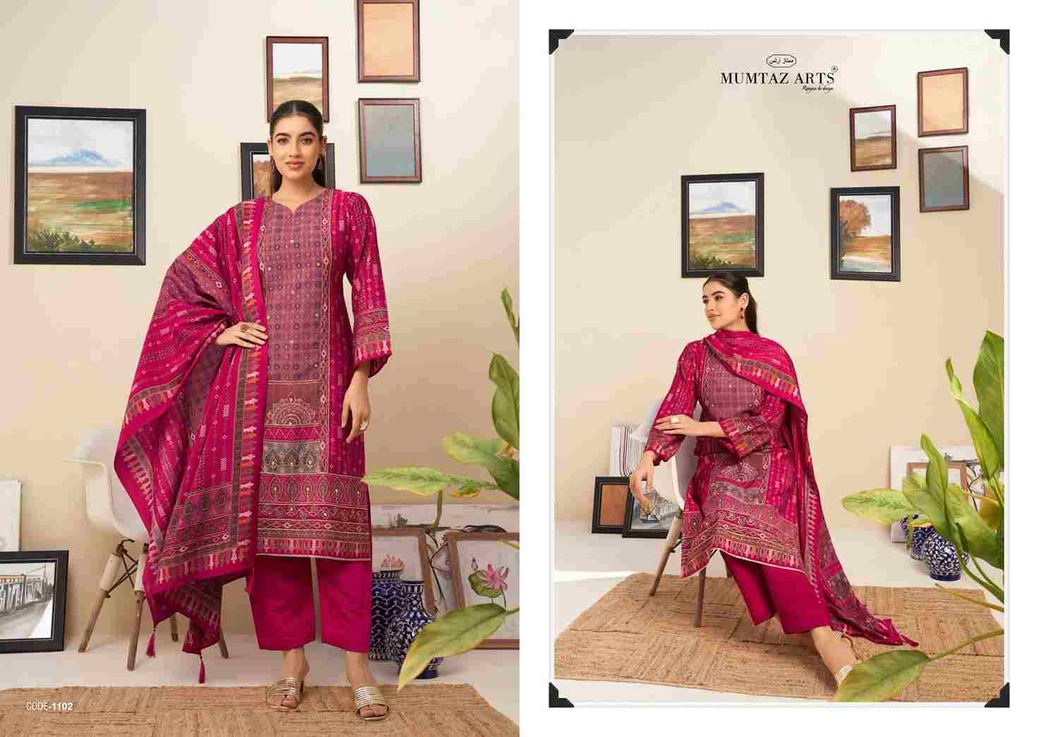 Nayaab Vol-7 By Mumtaz Arts 1101 To 1106 Series Beautiful Festive Suits Colorful Stylish Fancy Casual Wear & Ethnic Wear Pure Muslin Print Dresses At Wholesale Price