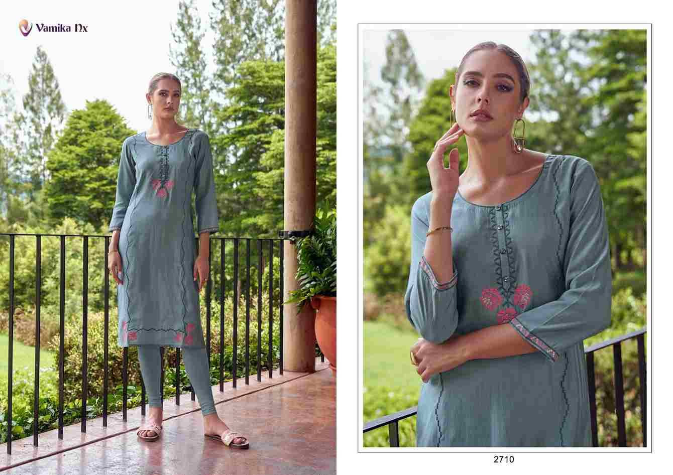 Melody By Vamika 2709 To 2714 Series Designer Festive Collection Beautiful Stylish Fancy Colorful Party Wear & Occasional Wear Chanderi Kurtis With Bottom At Wholesale Price