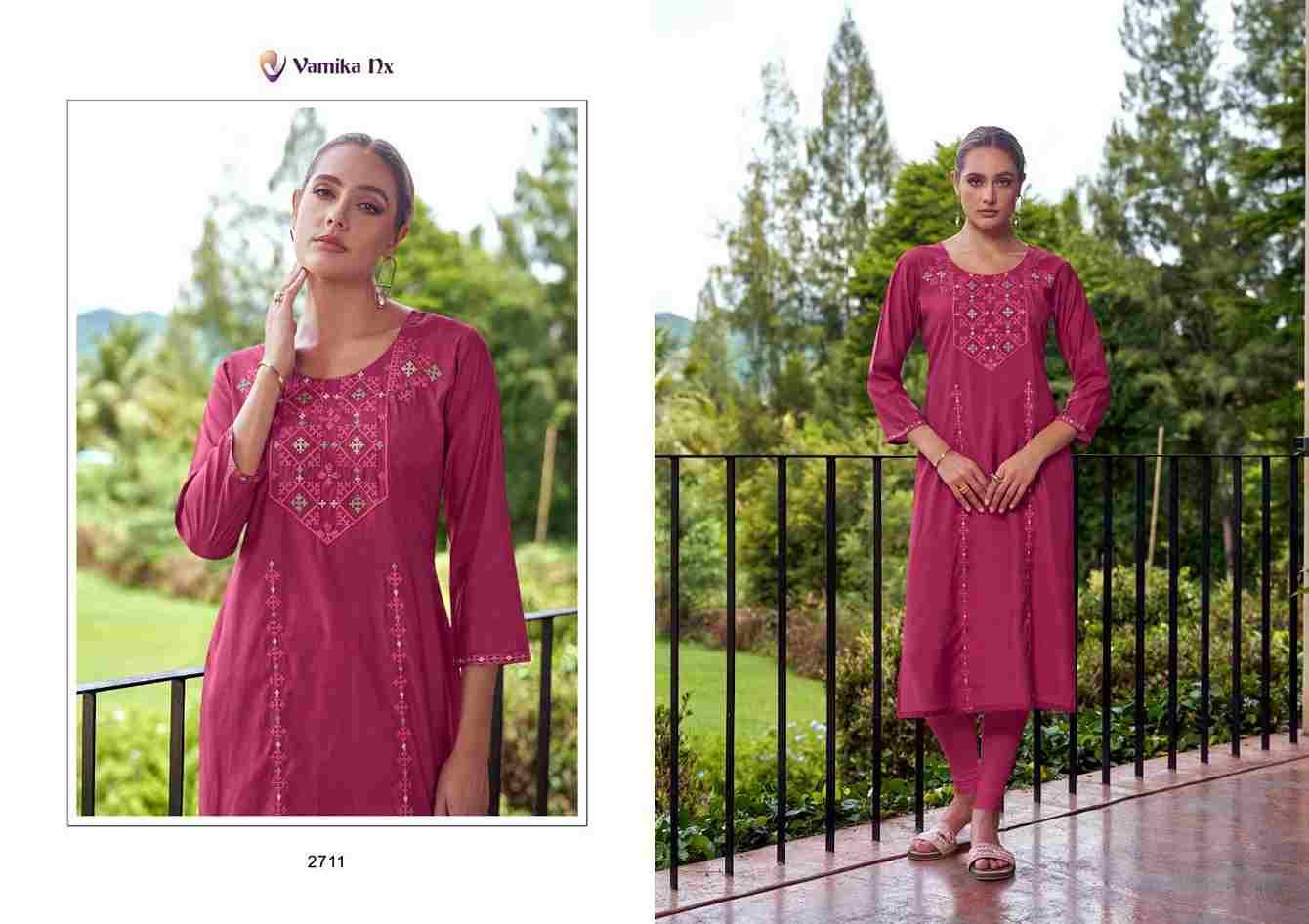 Melody By Vamika 2709 To 2714 Series Designer Festive Collection Beautiful Stylish Fancy Colorful Party Wear & Occasional Wear Chanderi Kurtis With Bottom At Wholesale Price
