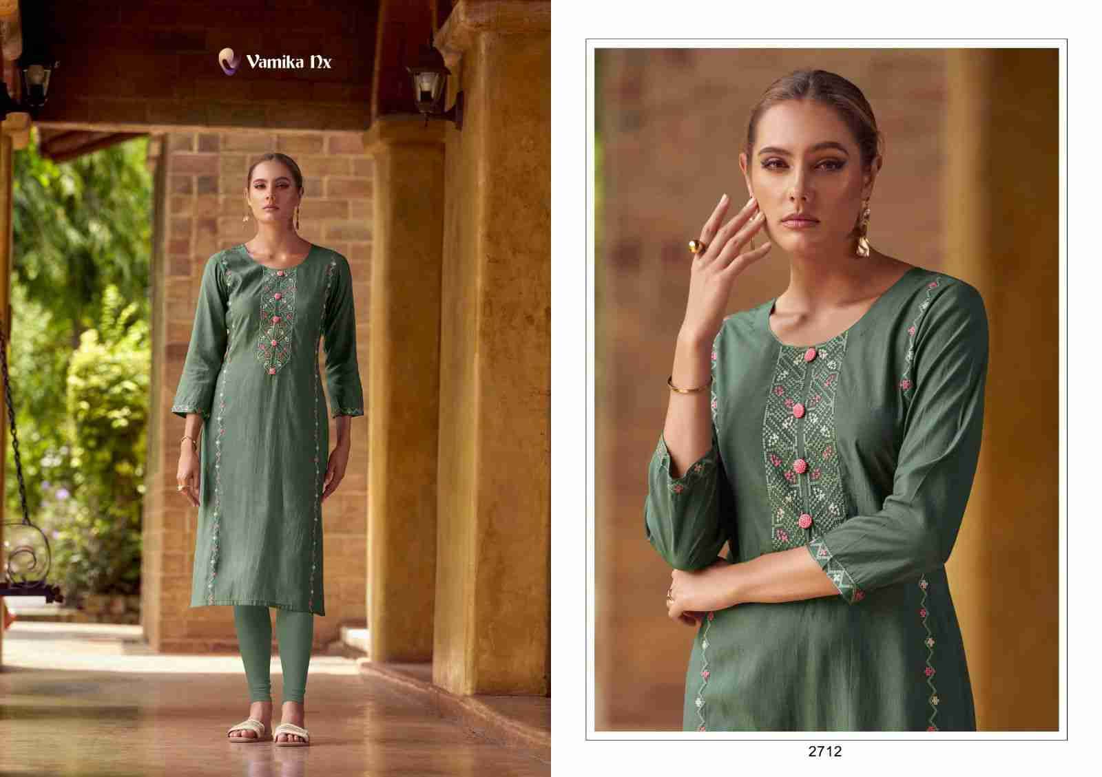 Melody By Vamika 2709 To 2714 Series Designer Festive Collection Beautiful Stylish Fancy Colorful Party Wear & Occasional Wear Chanderi Kurtis With Bottom At Wholesale Price