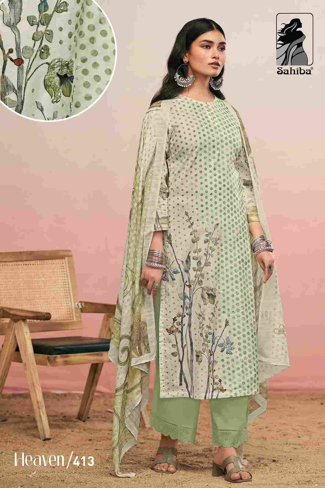 Heaven By Sahiba Fabrics Beautiful Festive Suits Colorful Stylish Fancy Casual Wear & Ethnic Wear Pure Lawn Cotton Dresses At Wholesale Price